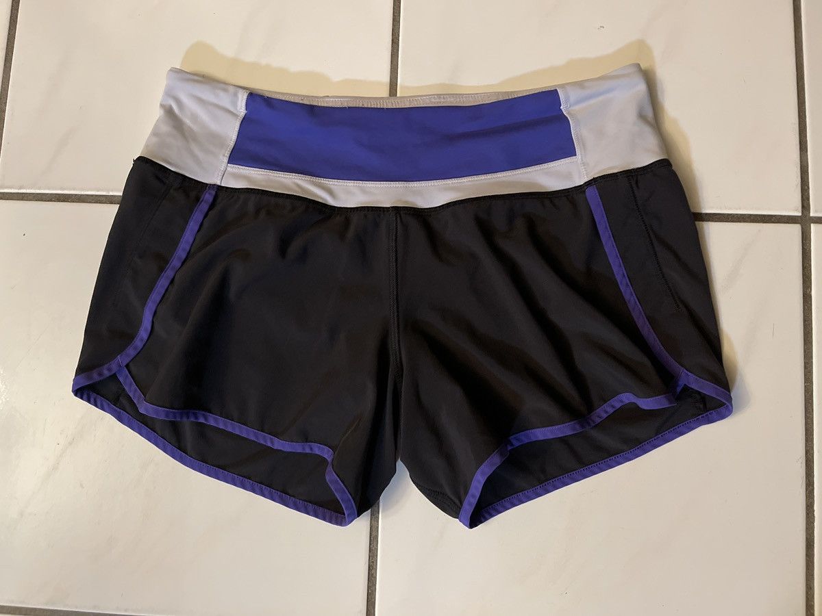 Lululemon Lululemon Run Times Lined 4 Way Stretch Running Shorts Black Size 28" / US 6 / IT 42 - 1 Thumbnail