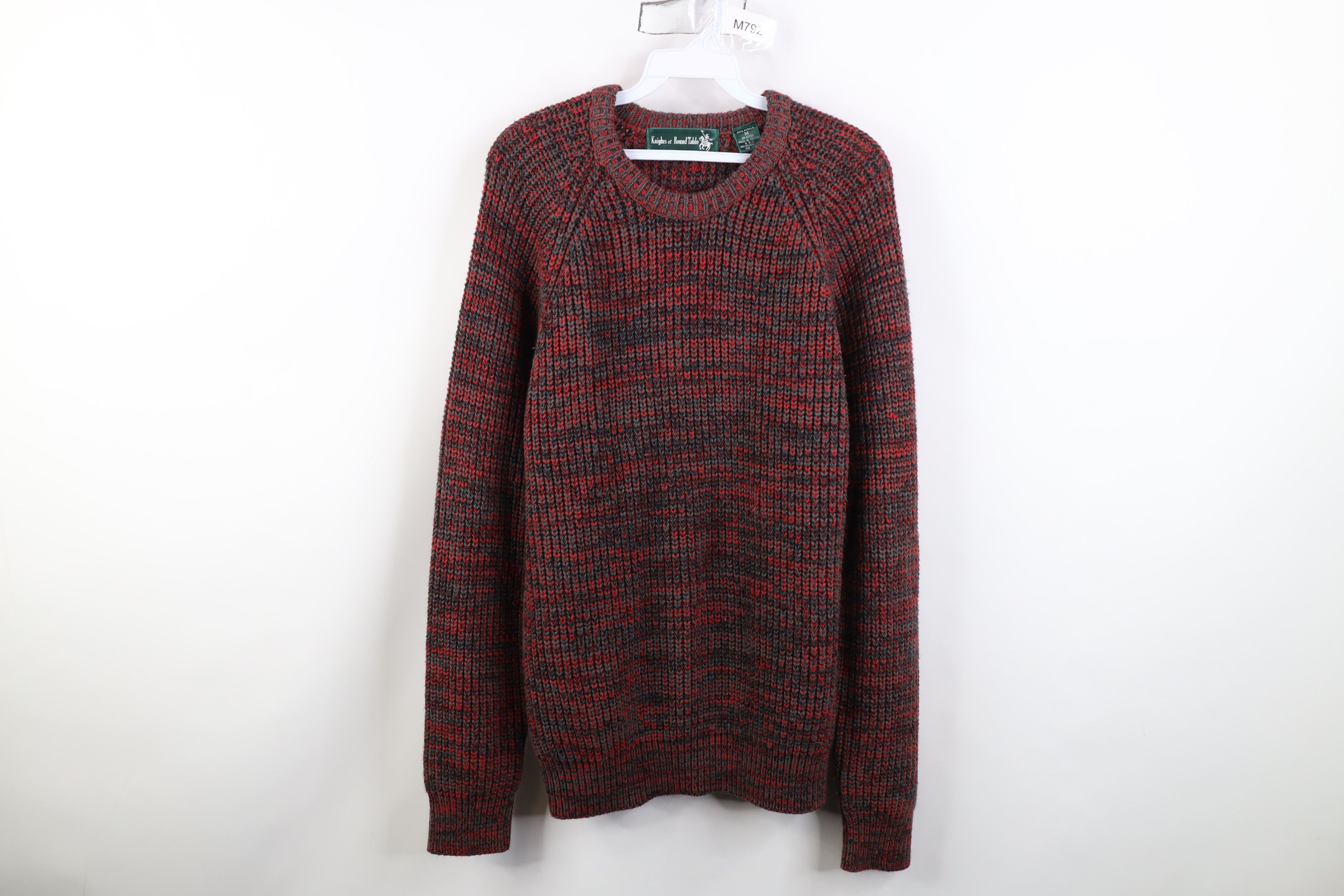 Vintage Vintage 90s Streetwear Ribbed Knit Crewneck Sweater Red Size US M / EU 48-50 / 2 - 1 Thumbnail