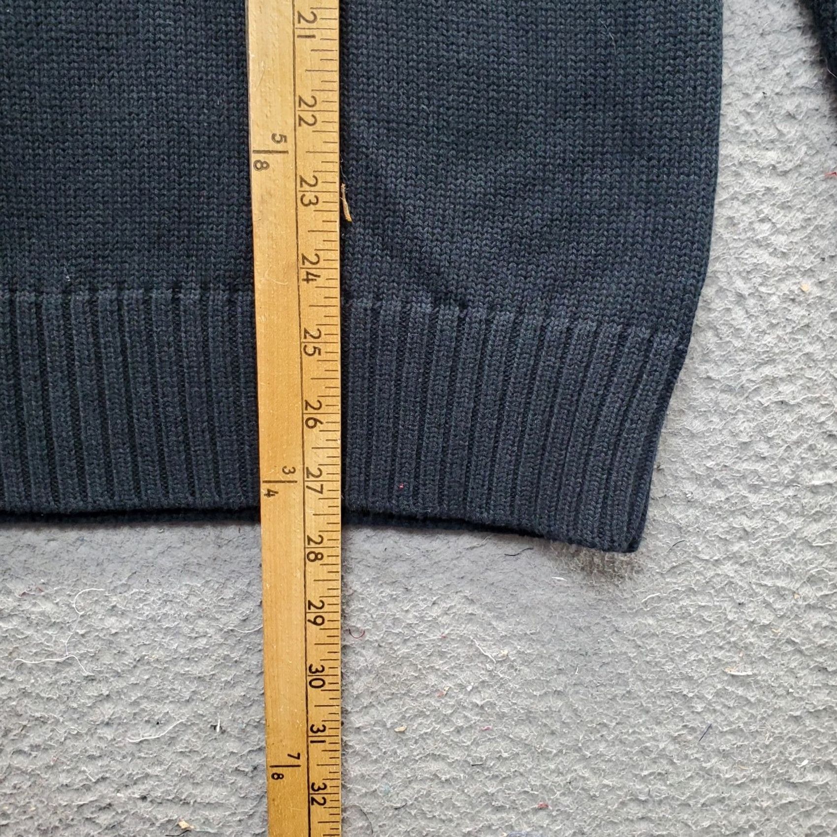 Merona Merona Sweater Mens Small Black Chunky Knit Raglan Sleeve Mock Neck Snap Front Size US S / EU 44-46 / 1 - 4 Thumbnail