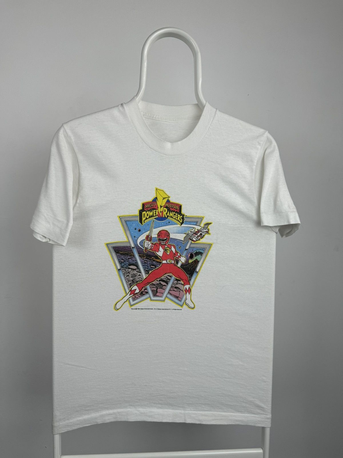 Vintage Vintage 1994 Power Rangers Mighty Morphin Big Logo Tee Size US XS / EU 42 / 0 - 1 Thumbnail