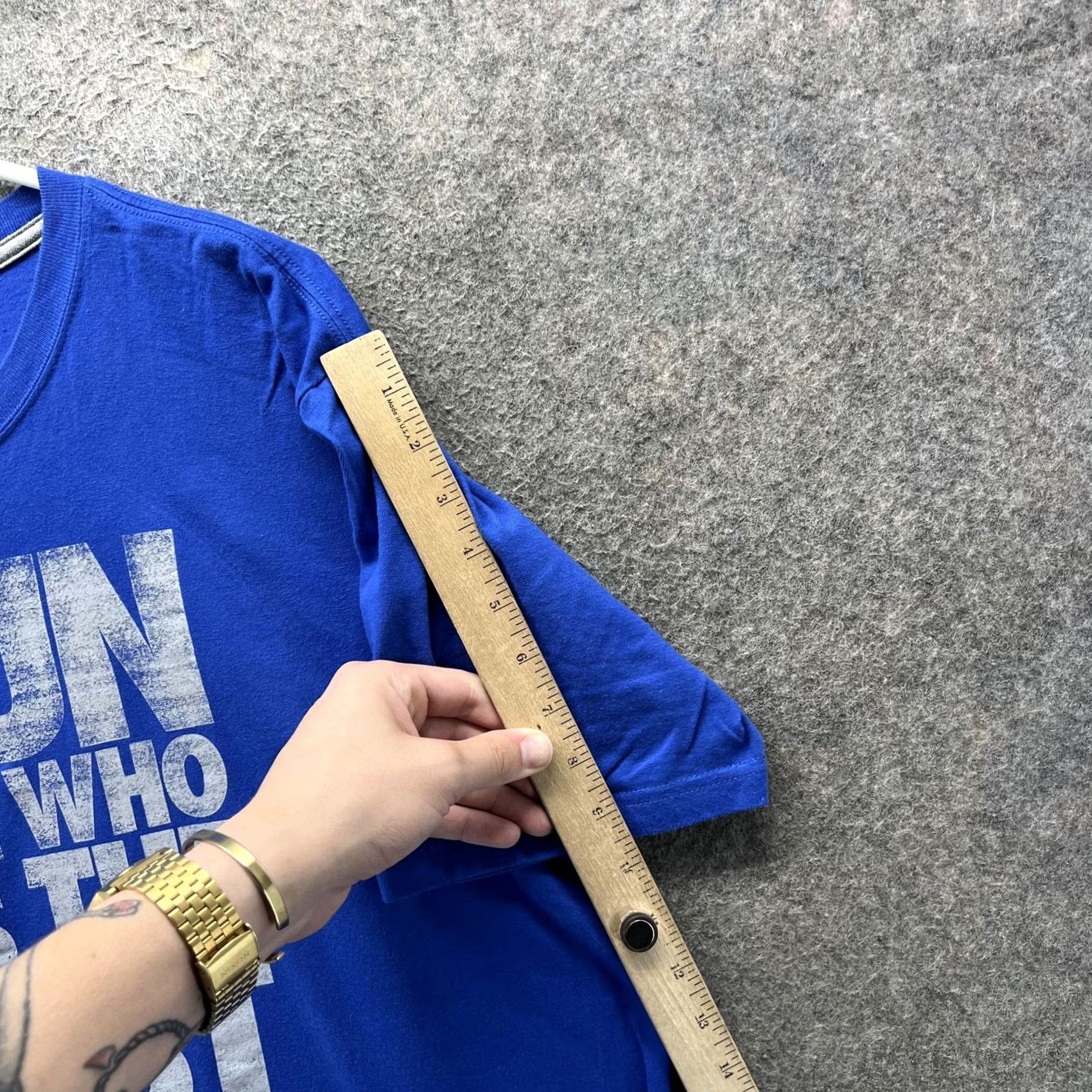 Nike Nike Running Shirt Mens L Blue I Run Most Guts Pre Lives Graphic Tee Size US L / EU 52-54 / 3 - 3 Thumbnail