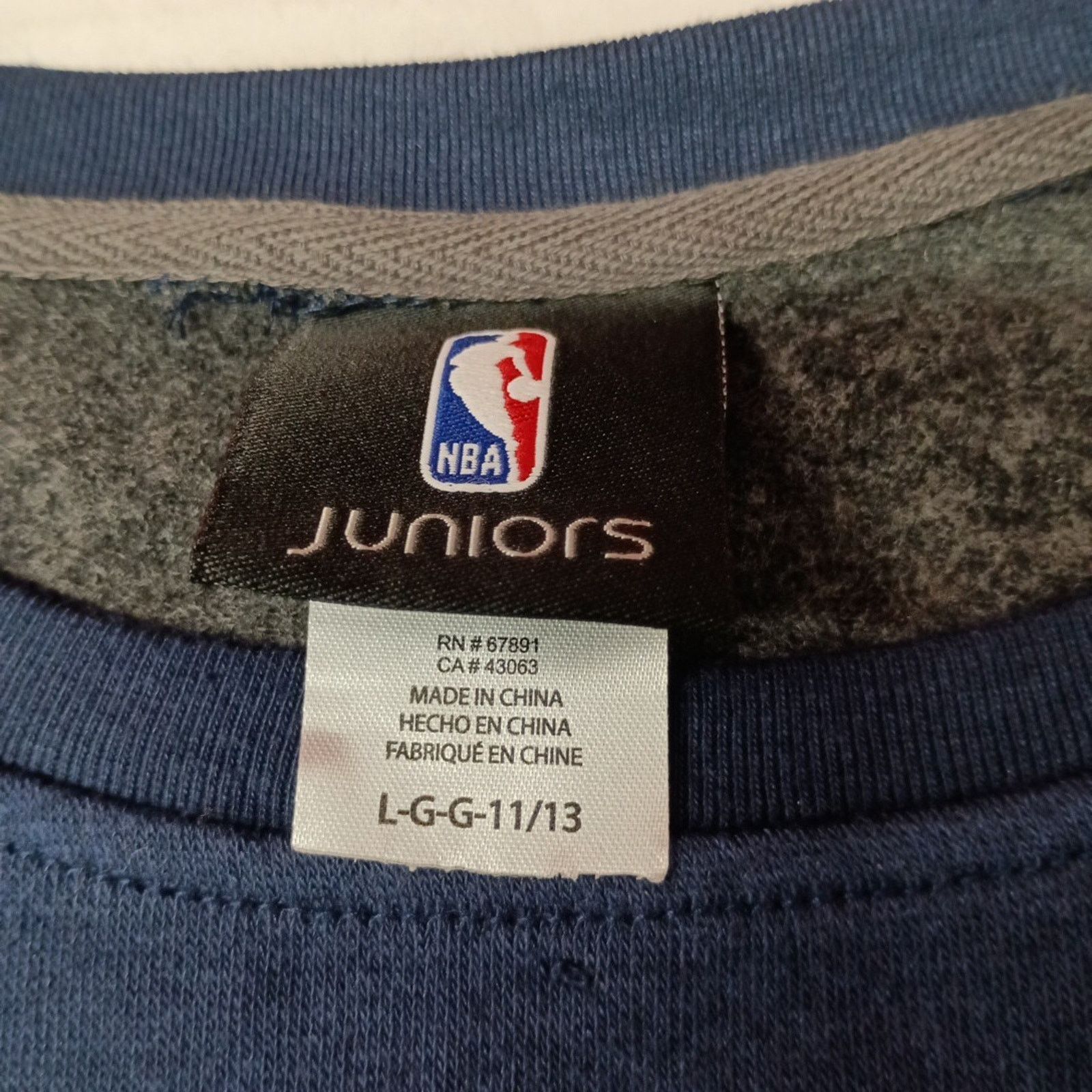 NBA Oklahoma Thunder Blue Juniors Sweatshirt Girl Size L (11-13) Size L / US 10 / IT 46 - 4 Thumbnail