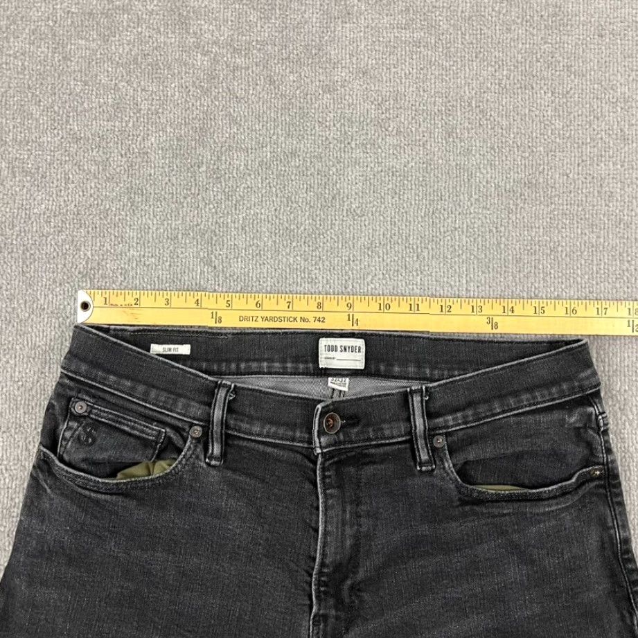 Todd Snyder Todd Snyder Jeans Slim Fit 32x32 Gray Stretch 5-Pocket Tapered Mens Size US 32 / EU 48 - 6 Thumbnail