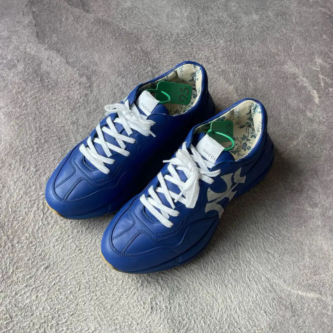 Gucci Gucci Blue Floral Casual Sneakers 0079 | Grailed
