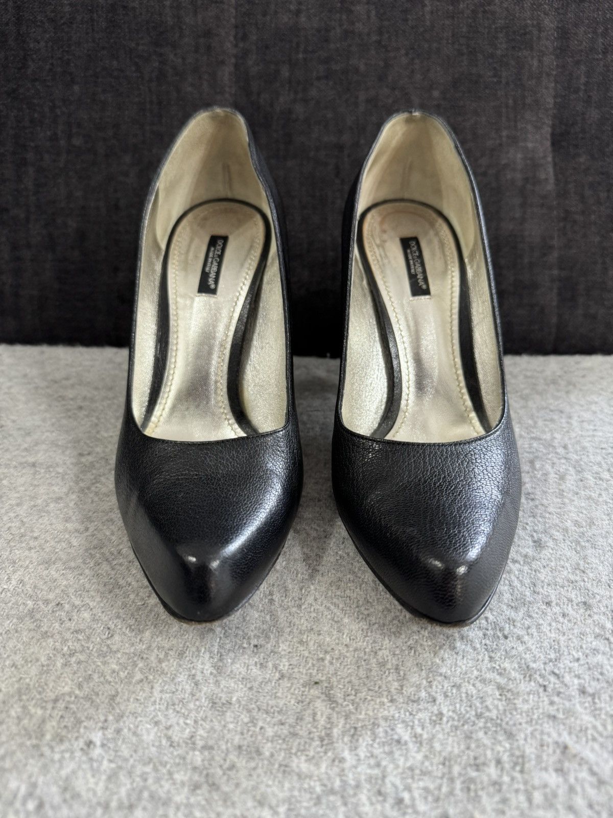 Dolce & Gabbana Dolce & Gabbana D&G Black Leather Heels size 40 luxury Size US 10 / IT 40 - 4 Thumbnail