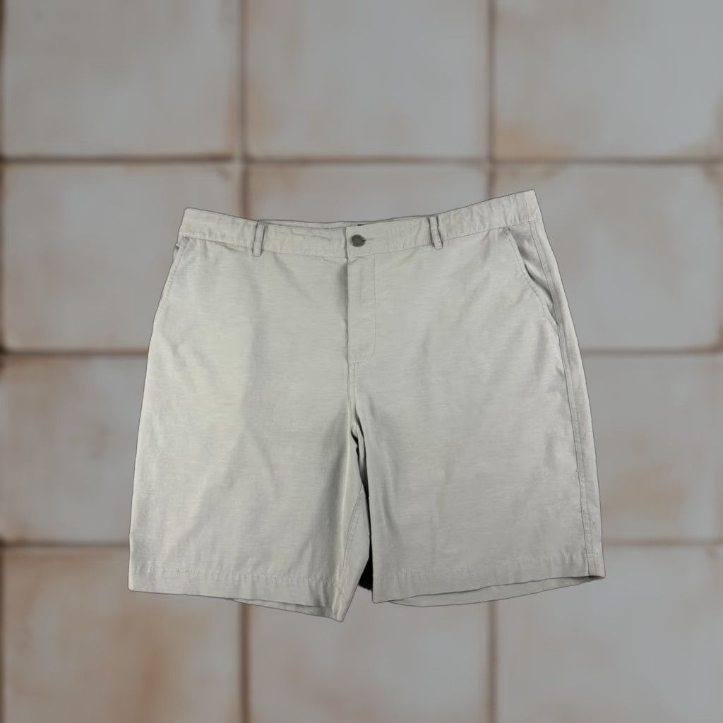 Faherty Faherty All Day Shorts Mens 40 Gray Casual Outdoor Cotton Blend Stone Chino Lightweight Pockets Stretch Regular Size US 40 / EU 56 - 1 Thumbnail