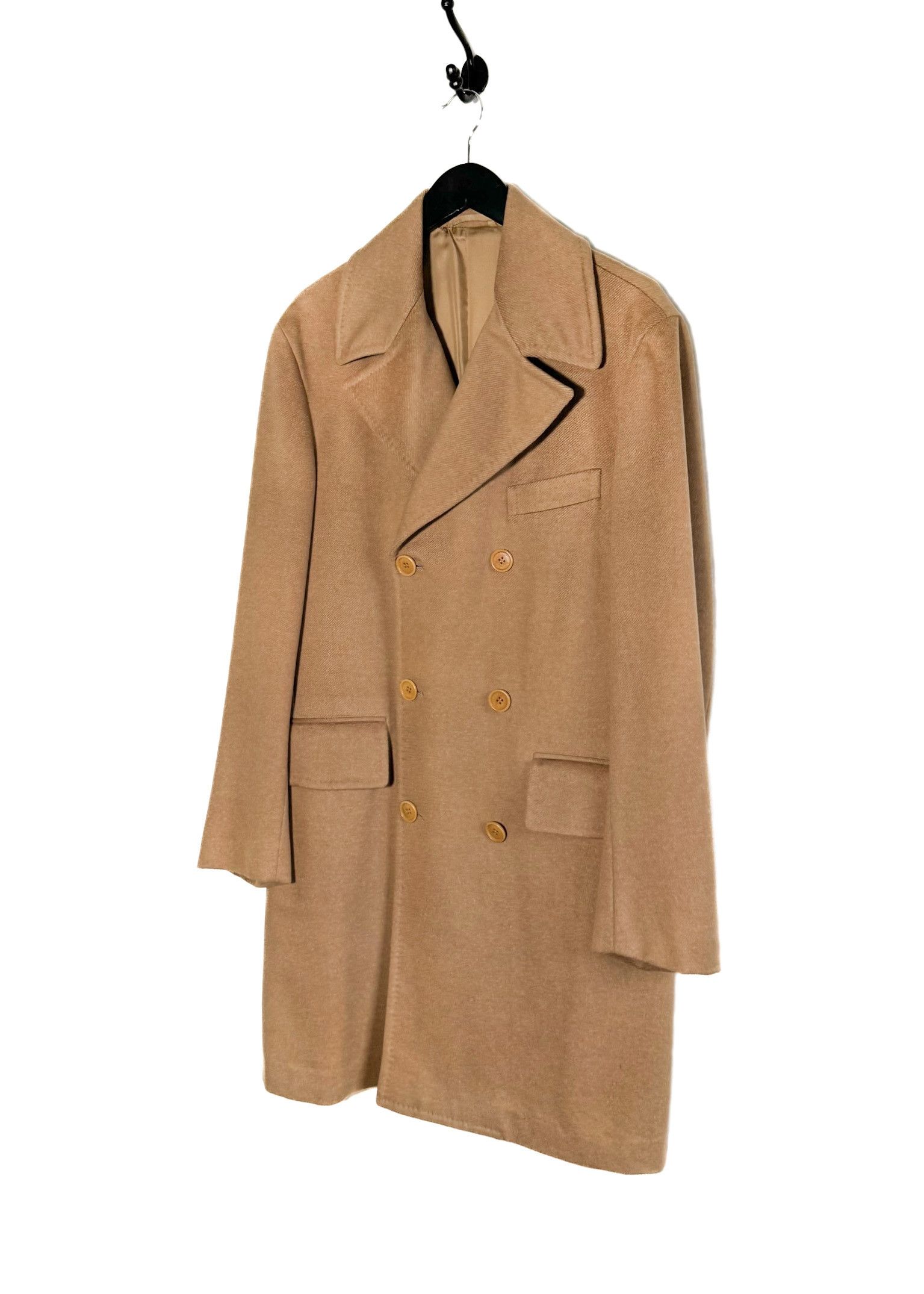 Kiton Kiton Beige Tan Cashmere Double Breasted Coat Size US L / EU 52-54 / 3 - 2 Thumbnail