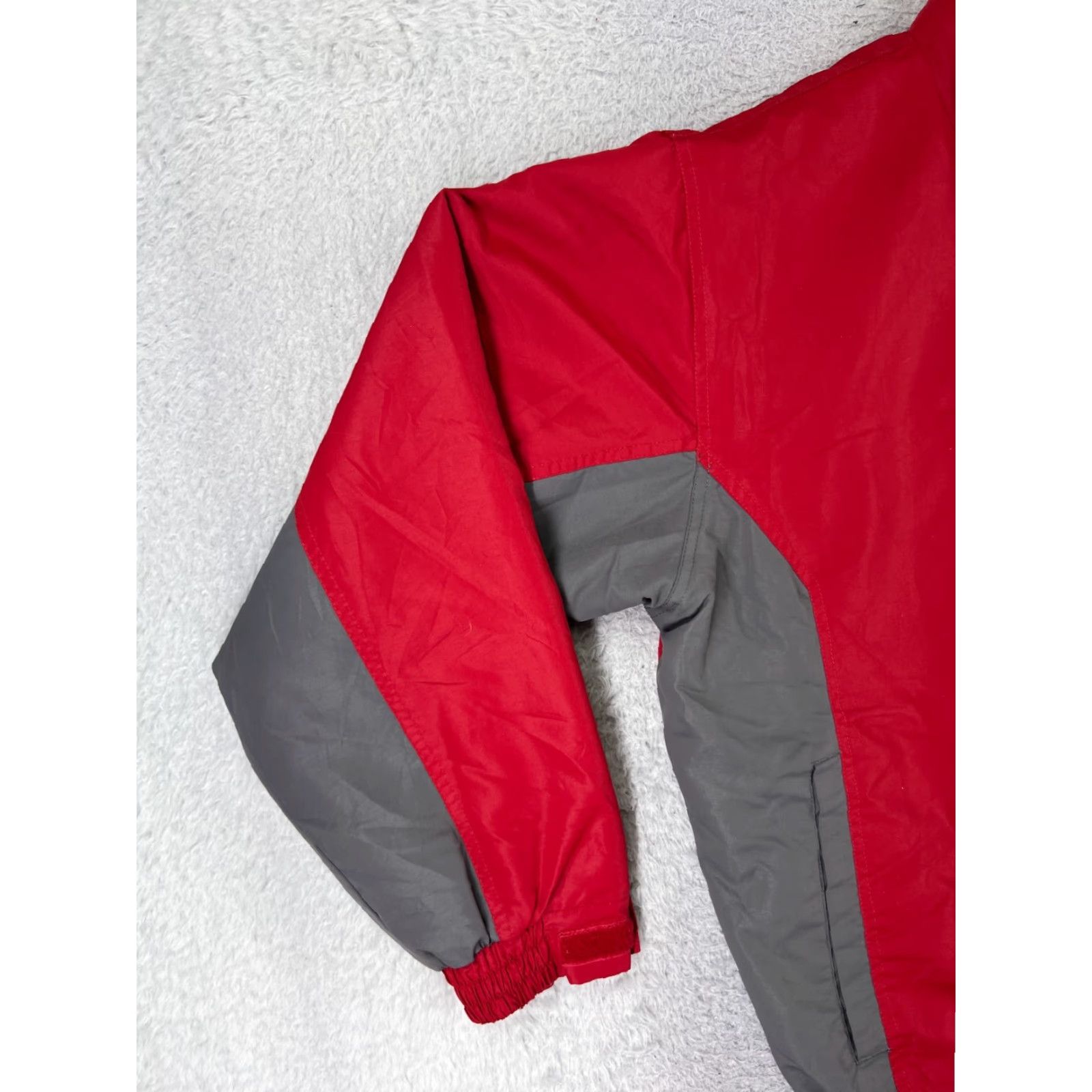 Vintage Cabela's Jacket Mens Medium Red Gray Full Zip Mock Neck Poly Shell Sherpa Lined Size US M / EU 48-50 / 2 - 5 Thumbnail