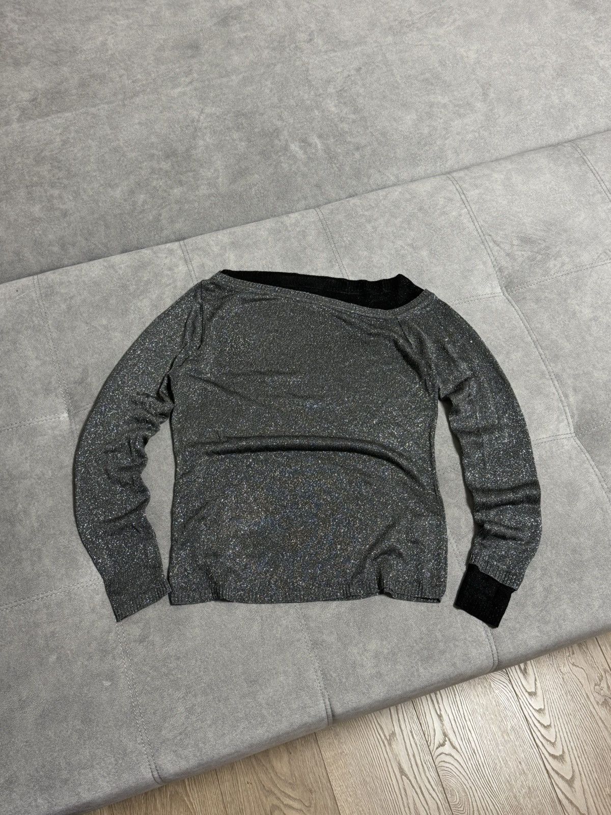 Versace × Versus Versace × Vintage Vintage Versace Versus asymmetric Y2K mesh sweatshirt Size M / US 6-8 / IT 42-44 - 3 Thumbnail