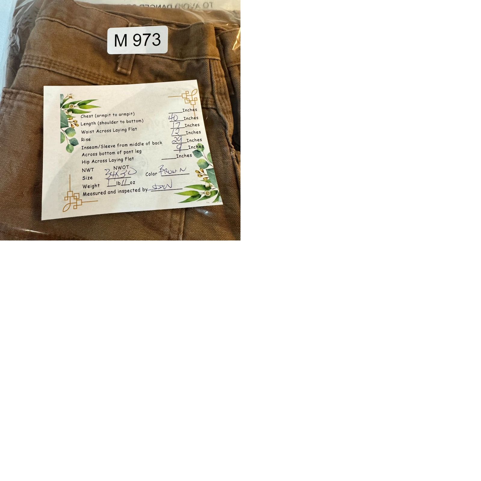 Dickies Dickies Carpenter Jeans 34 x 30 Brown Denim Mid-Rise Straight Leg Mens Jeans Size US 34 / EU 50 - 9 Thumbnail