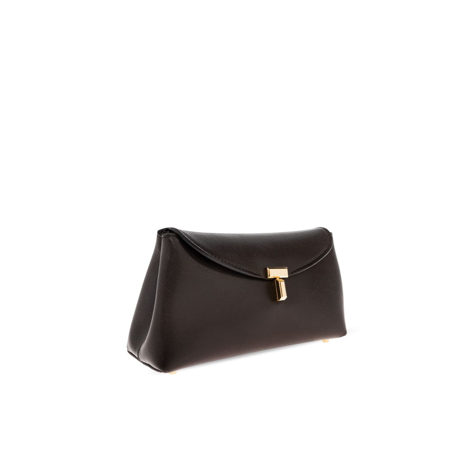 Toteme TOTEME T-Lock Brown Mini Clutch New Size ONE SIZE - 3 Thumbnail