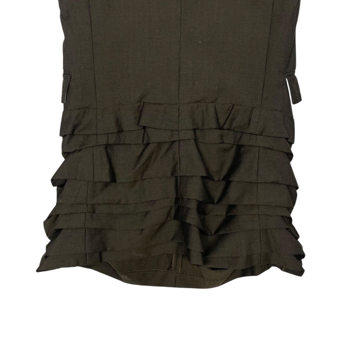 Comme des Garcons Comme Des Garcons AD1994 Sleeveless Frill Hem Wool Dress Size S / US 4 / IT 40 - 19 Thumbnail