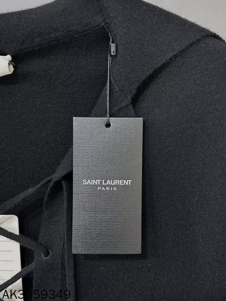 Saint Laurent Paris Saint Laurent Black Long Sleeve Dress-2506 Size S / US 4 / IT 40 - 5 Thumbnail