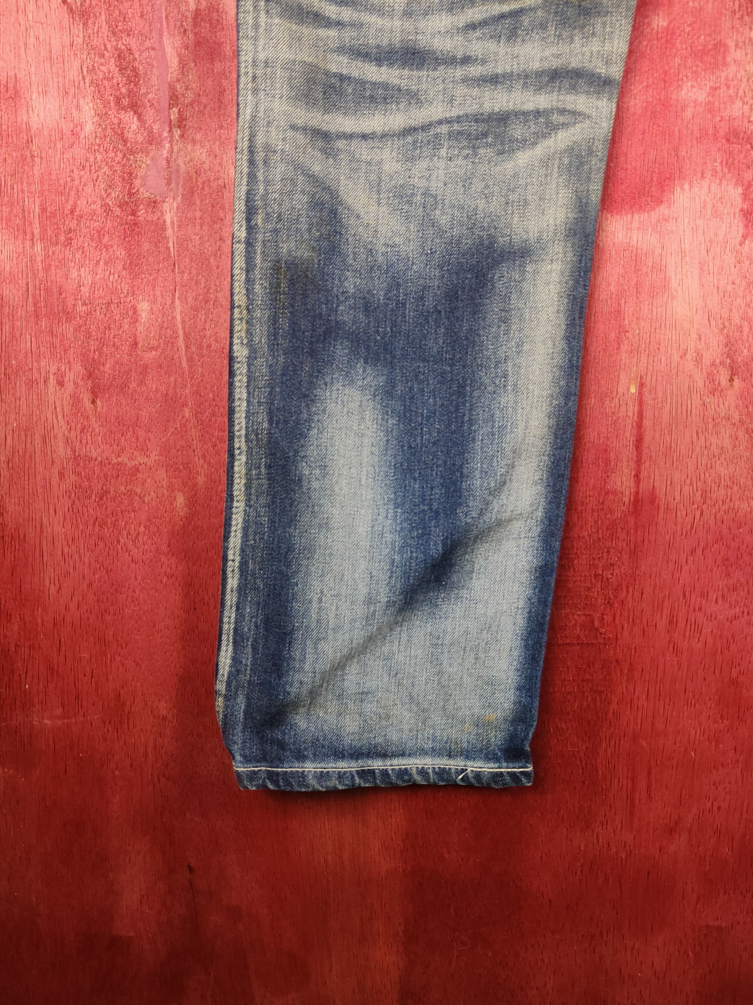 Edwin Something-Edwin venus Blue Distressed faded Denim #S1592 Size US 31 - 10 Thumbnail