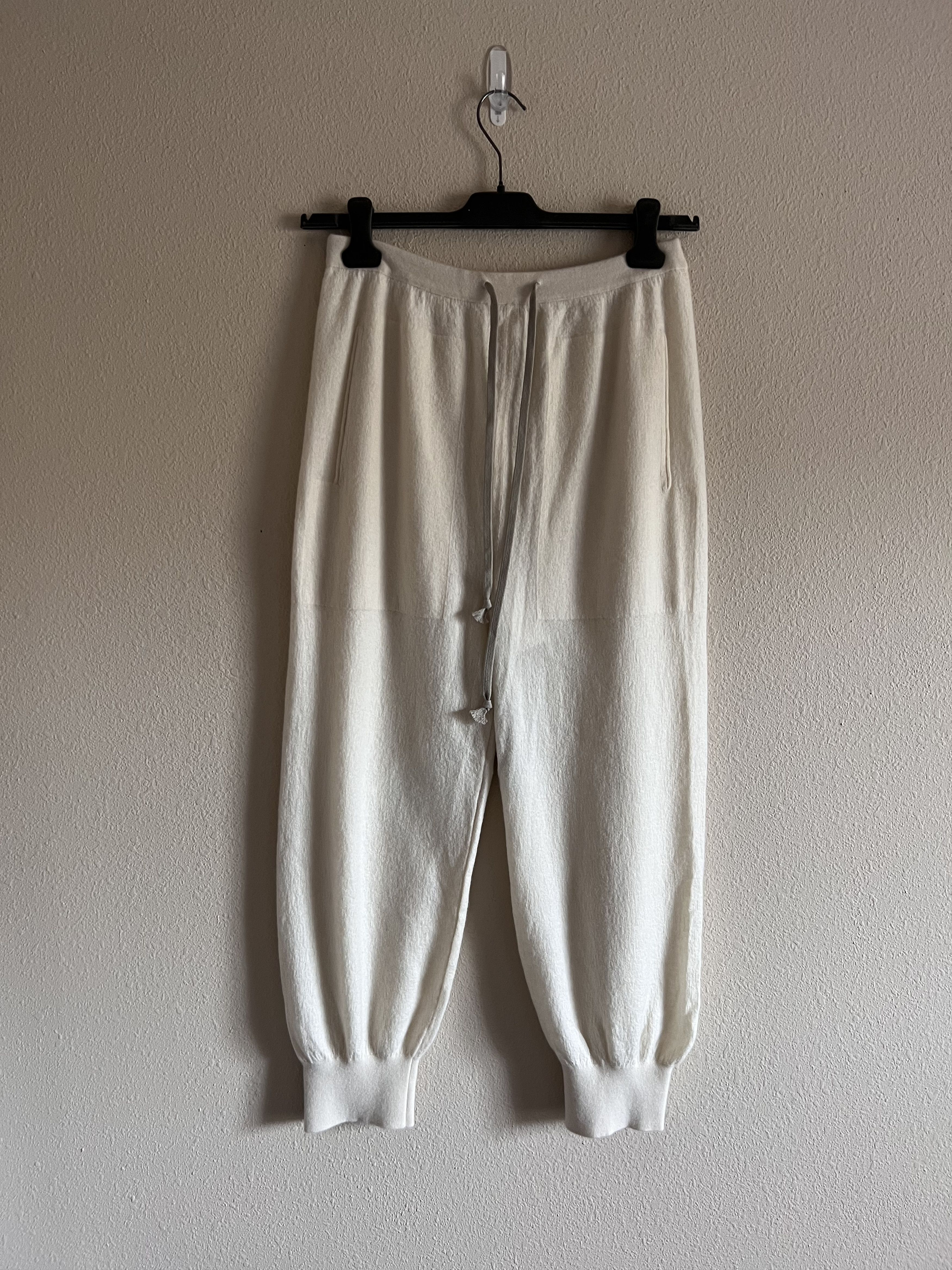 image of Rick Owens Fogachine Cashmere Sweatpants In Natural in Cream, Men's (Size 30)