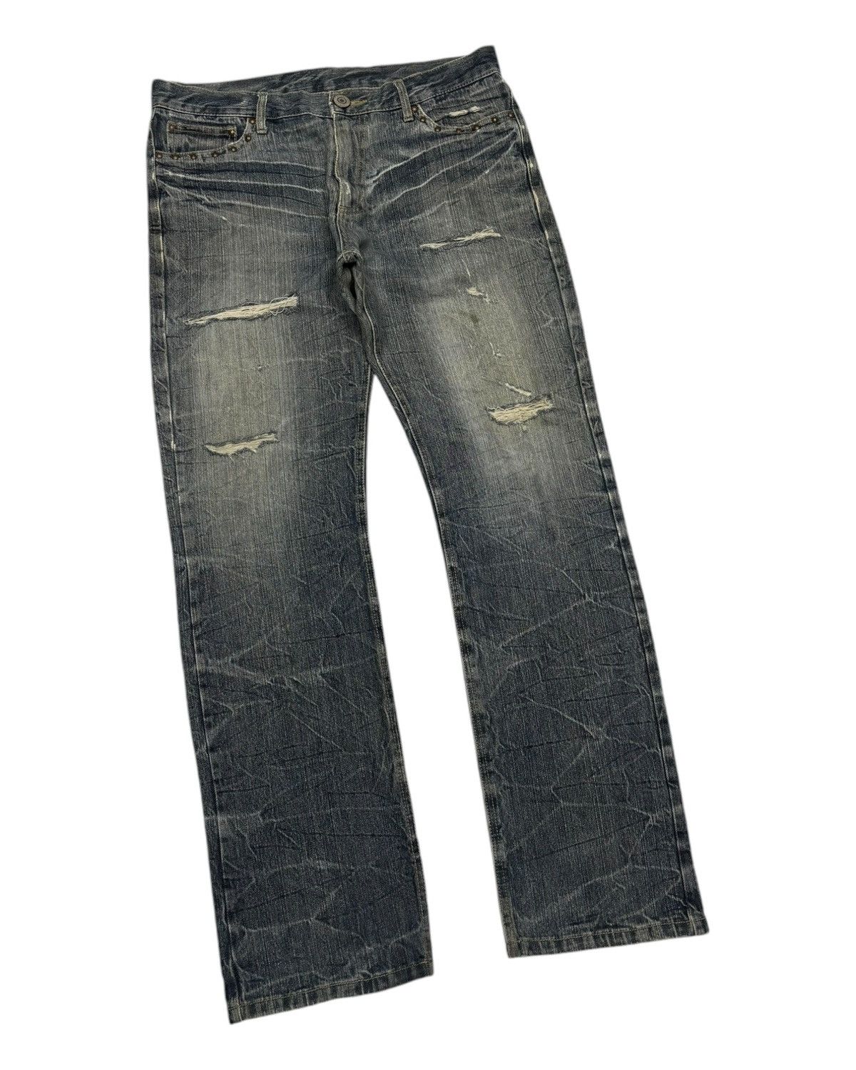 Hysteric Glamour Vintage Japanese Brand CLAWMARK Punk Denim Style Jeans Size US 35 - 3 Thumbnail