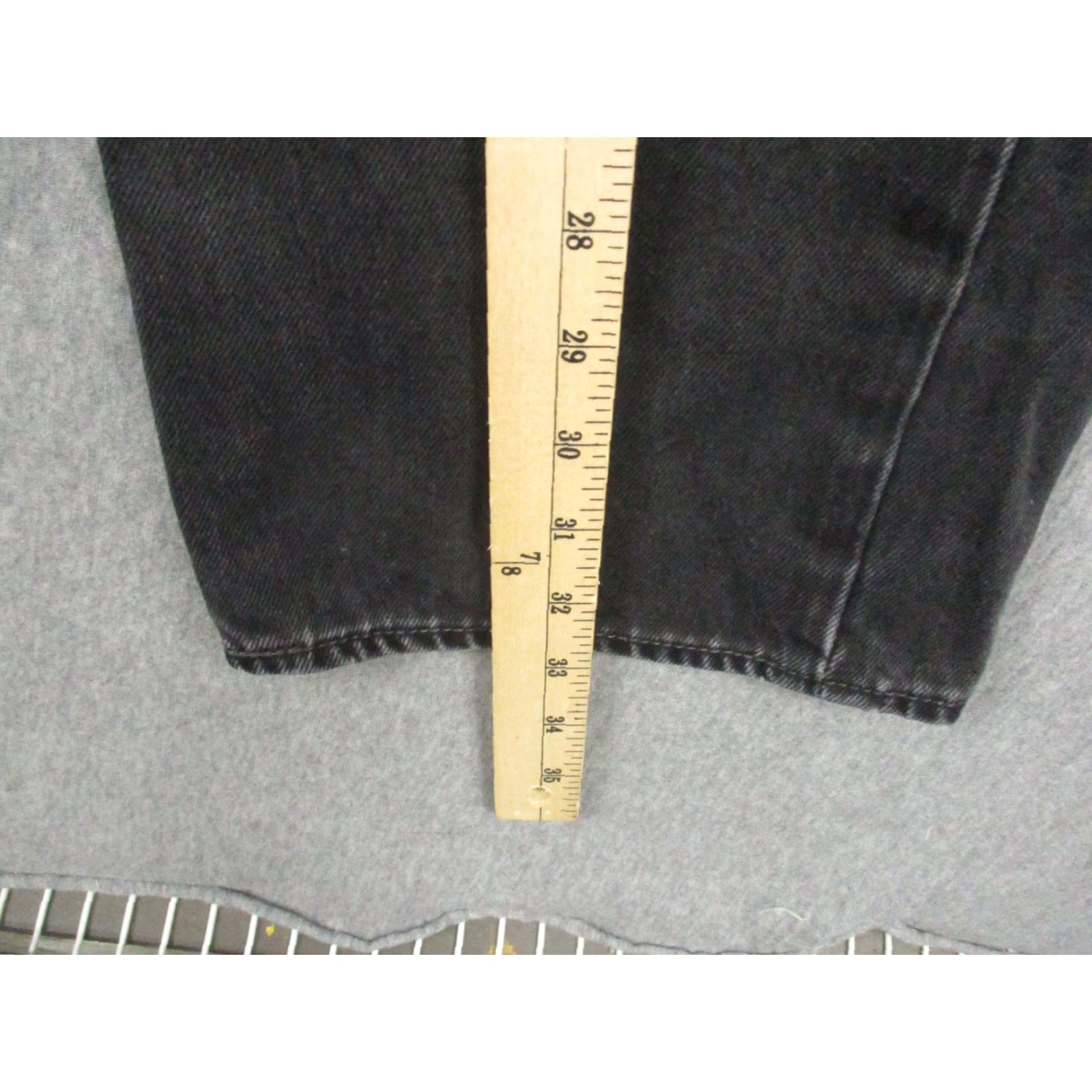 Levi's Levi's 501 Jeans Mens 38x34 Black Denim Straight 501 Button Fly Classic Vintage Jeans Mens Size US 38 / EU 54 - 5 Thumbnail
