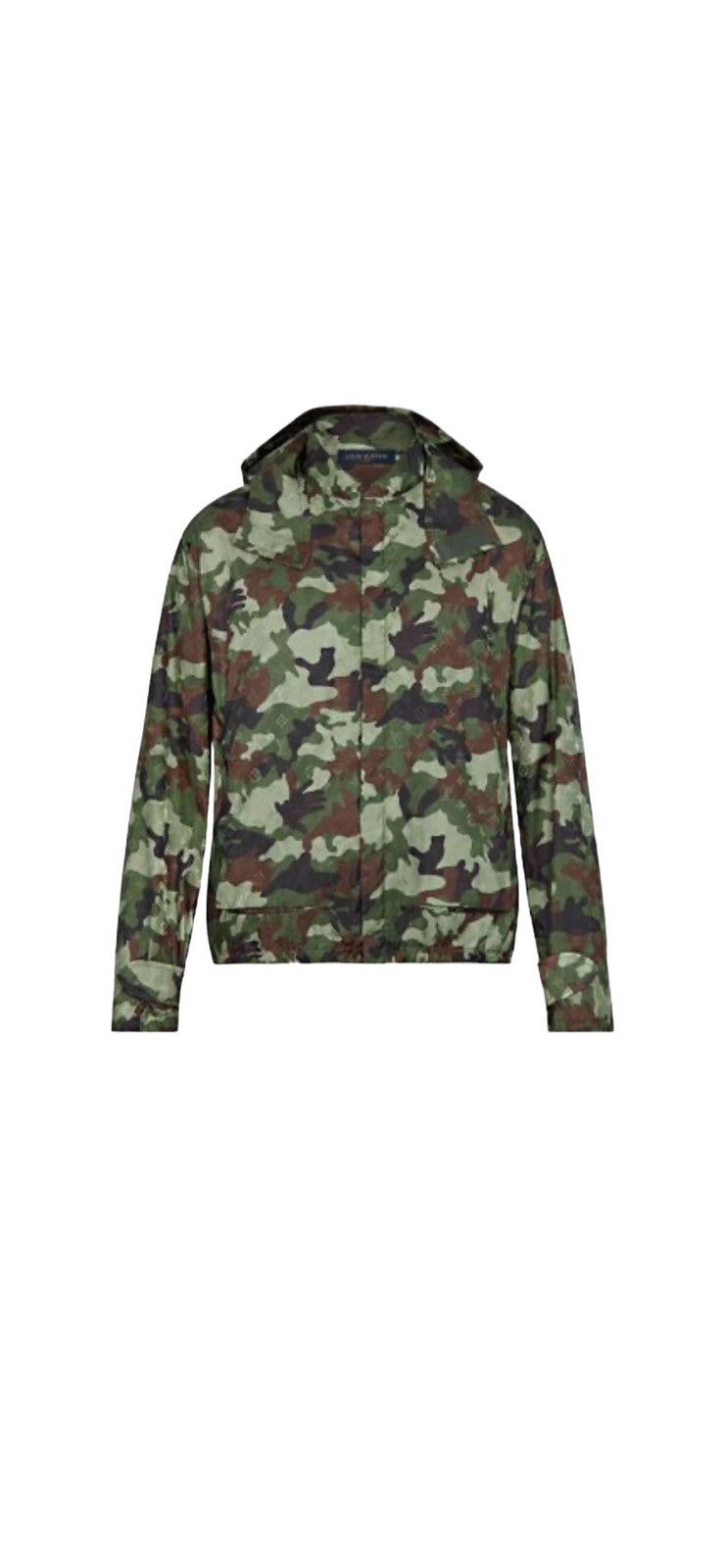 image of Louis Vuitton Camo Windbreaker in Green, Men's (Size Small)