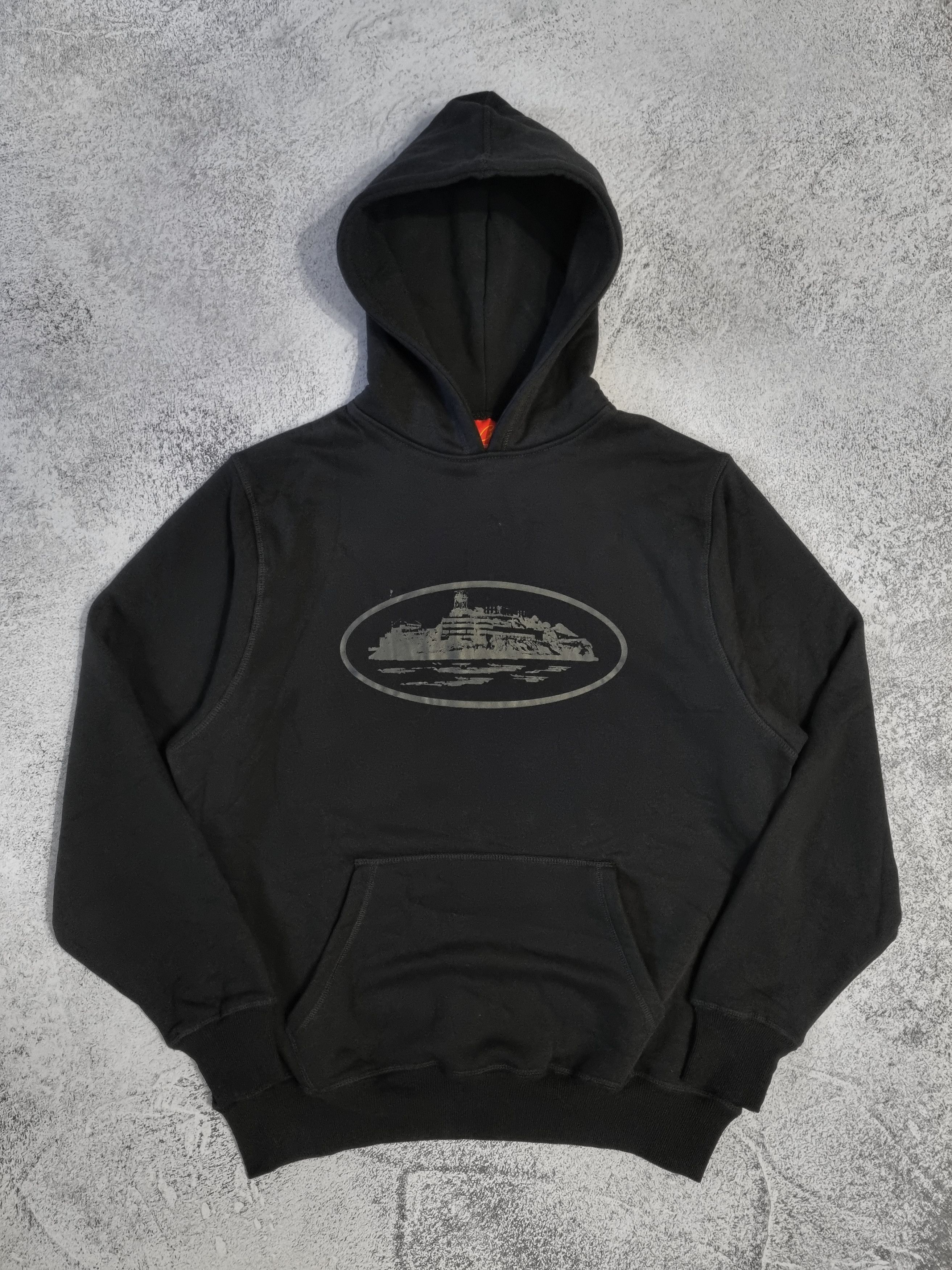 CORTEIZ ALCATRAZ HOODIE V2 コーテイズ パーカー M Corteiz Alcatraz V2 Hoodie Black/Red Men's - FW23 - US