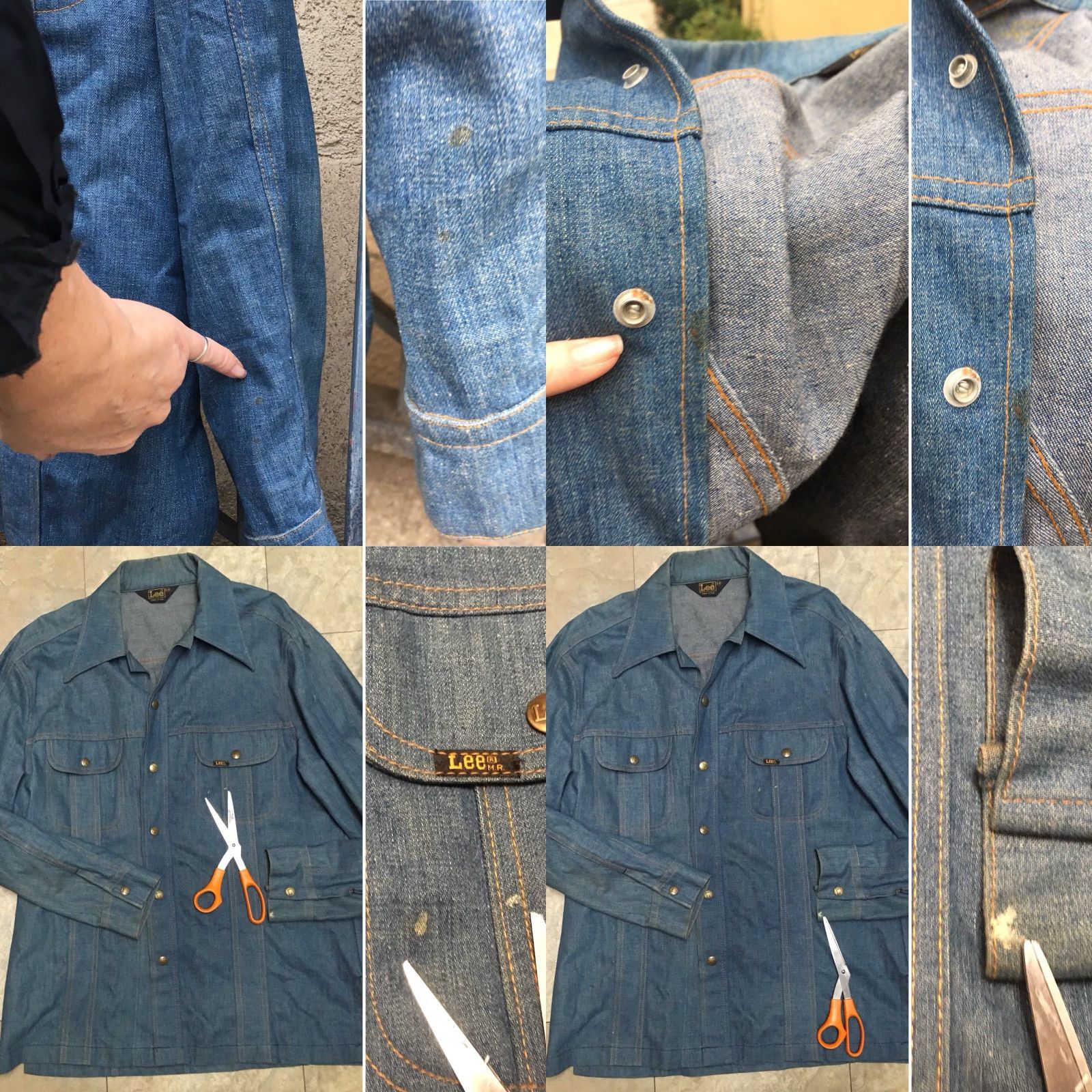 Lee VINTAGE Lee Denim Snap Front Shirt Jacket Made In USA L Western Cowboy Shirt Mens Size US L / EU 52-54 / 3 - 8 Thumbnail