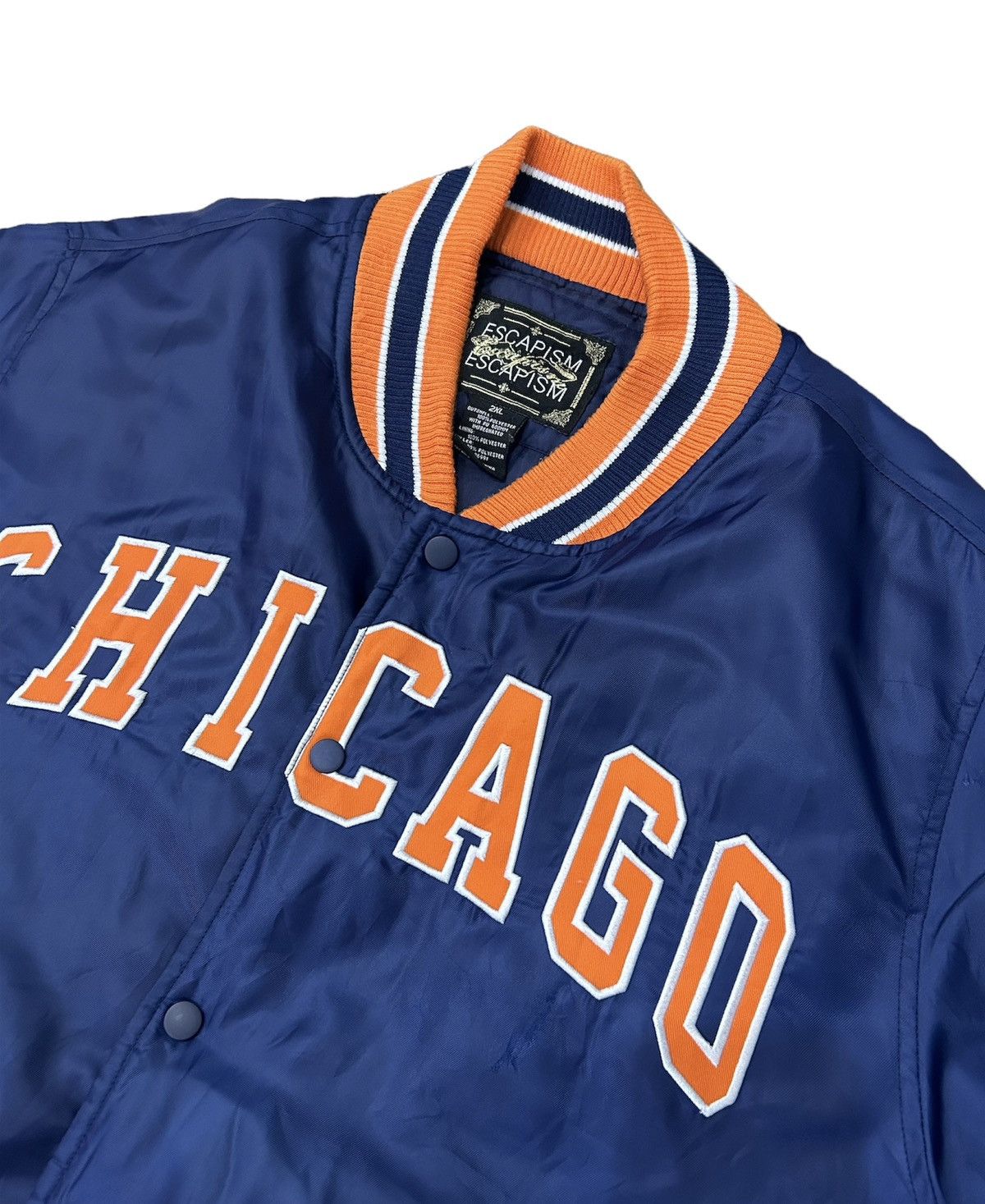Japanese Brand × NFL Vintage NFL Chicago Escapism Satin Bomber Jacket Size XXL Size US XXL / EU 58 / 5 - 5 Thumbnail