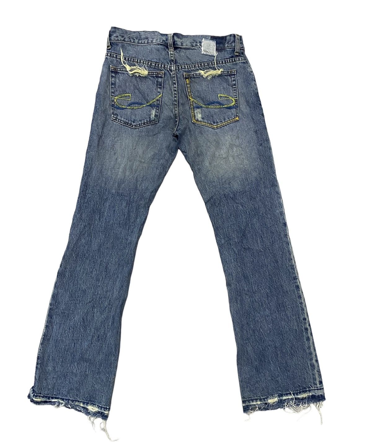 If Six Was Nine × Japanese Brand × Junya Watanabe JAPAN BRAND FAMOCK THRASHED DENIM GRUNGE STYLE Size US 32 / EU 48 - 3 Thumbnail