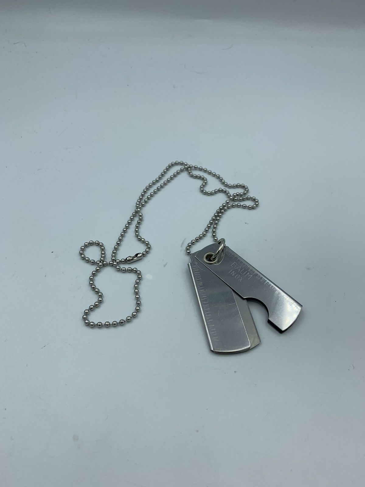 Avant Garde × Vintage Razor Blade Baum Inox Necklace | Grailed