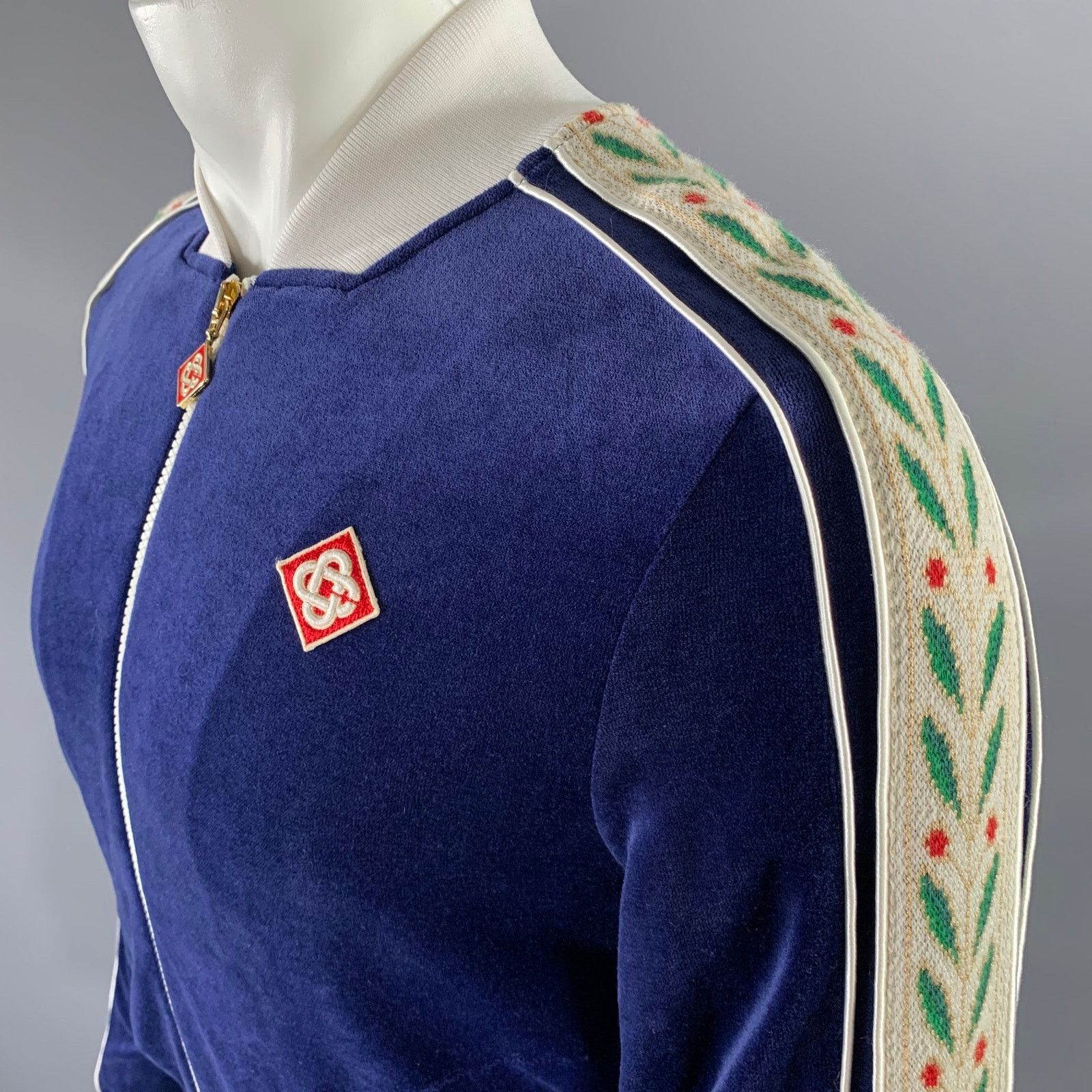 Casablanca CASABLANCA Size S Navy Cotton Blend Track Jacket Size US S / EU 44-46 / 1 - 2 Thumbnail