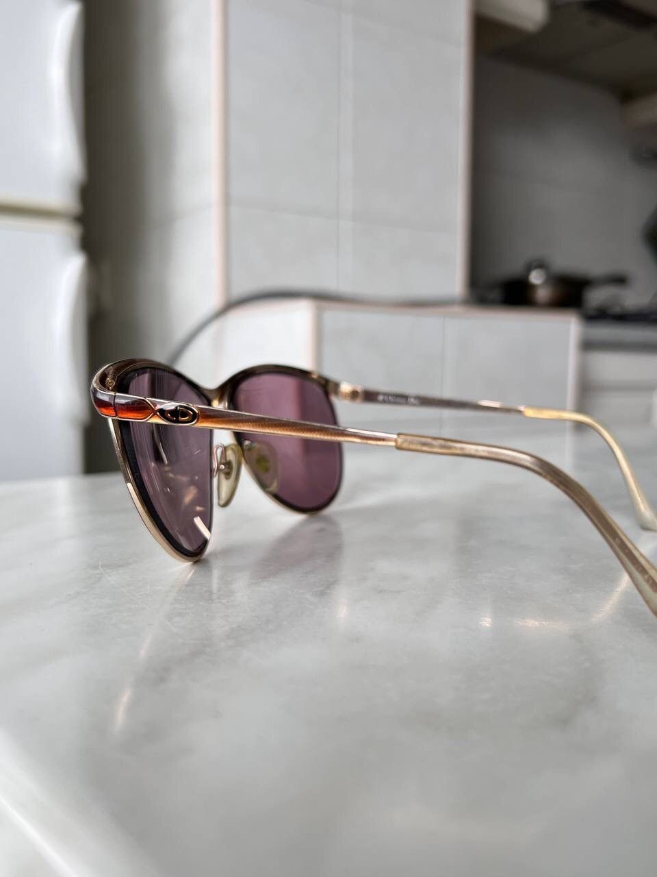 Dior × Vintage Christian Dior Vintage 80s Eyeglasses Austria Metal Frame Size ONE SIZE - 8 Thumbnail