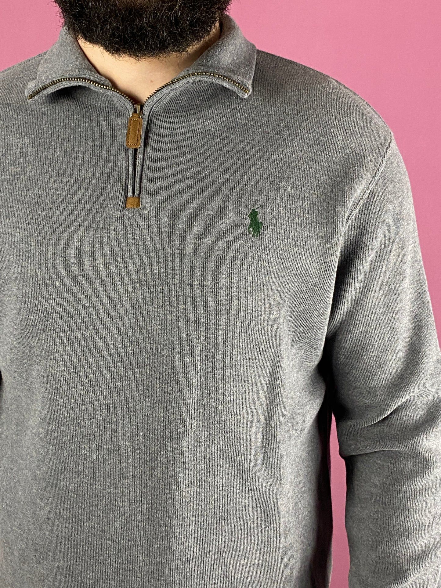 Polo Ralph Lauren × Vintage Polo Ralph Lauren Vintage Men's Quarter Zip Sweater - M Size US M / EU 48-50 / 2 - 3 Thumbnail