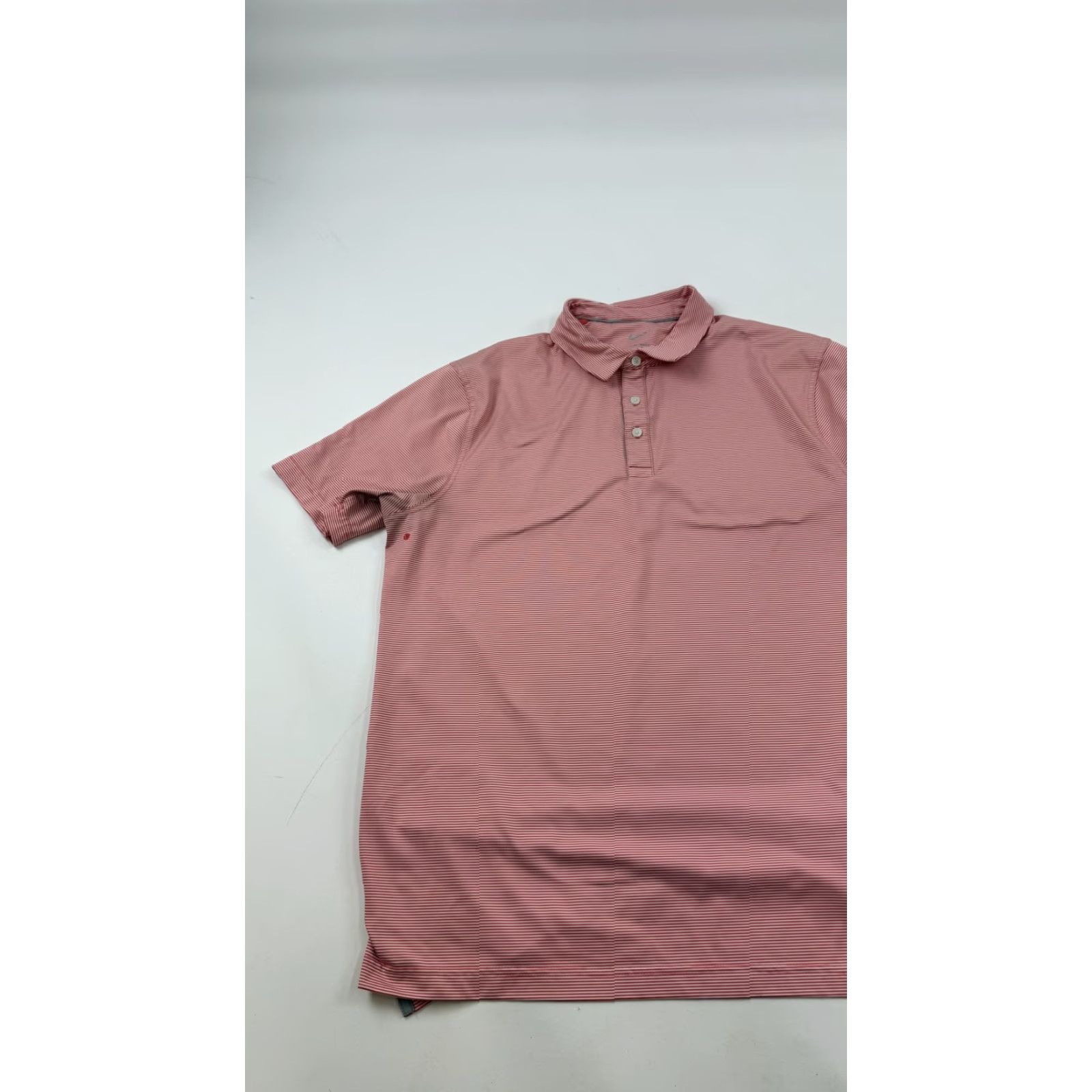 Nike Nike Polo Shirt Mens Large Orange Stripe Dri-Fit Golf Performance Stretch Top Size US L / EU 52-54 / 3 - 2 Thumbnail