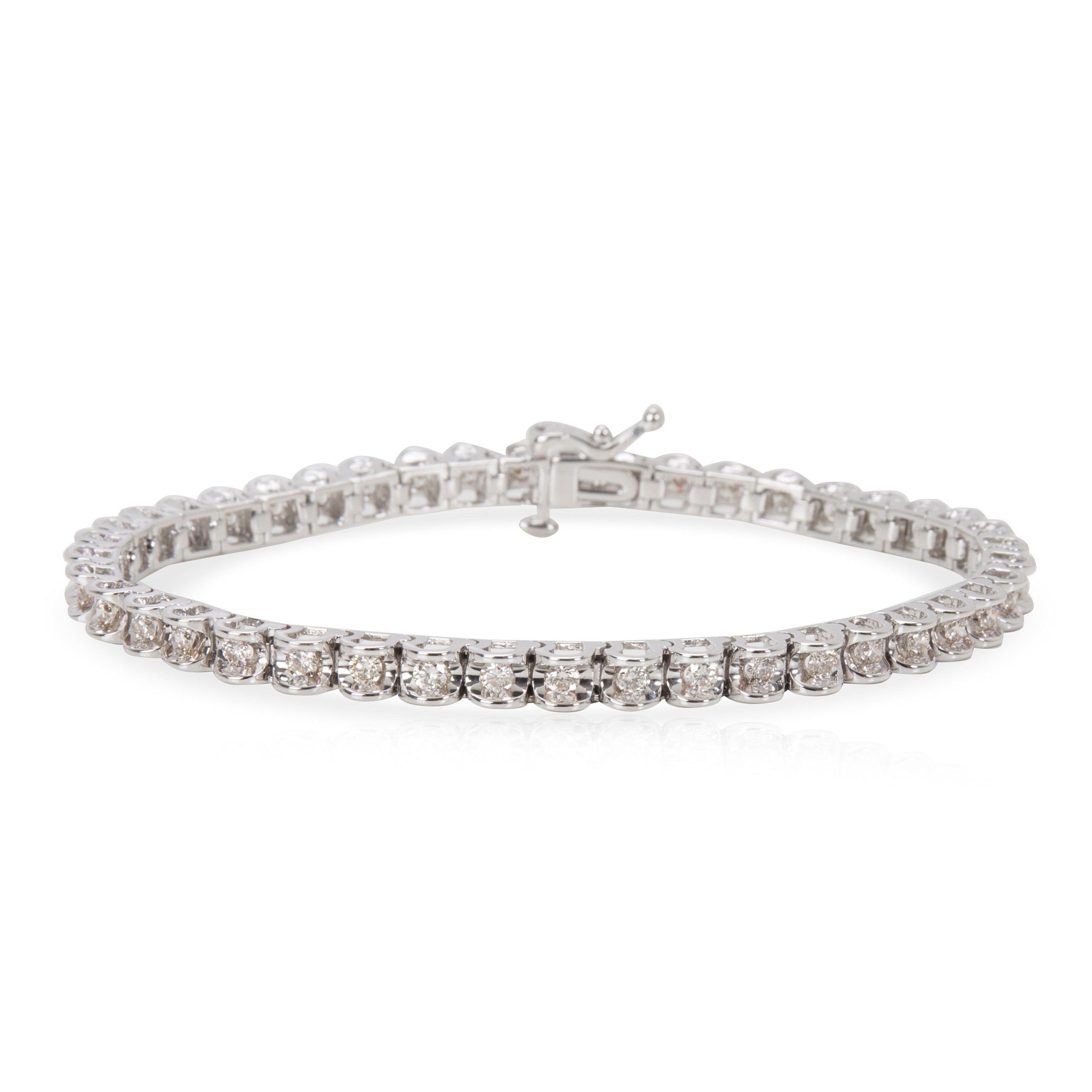 Diamond Tennis Bracelet in 14K White Gold (1.29 CTW)