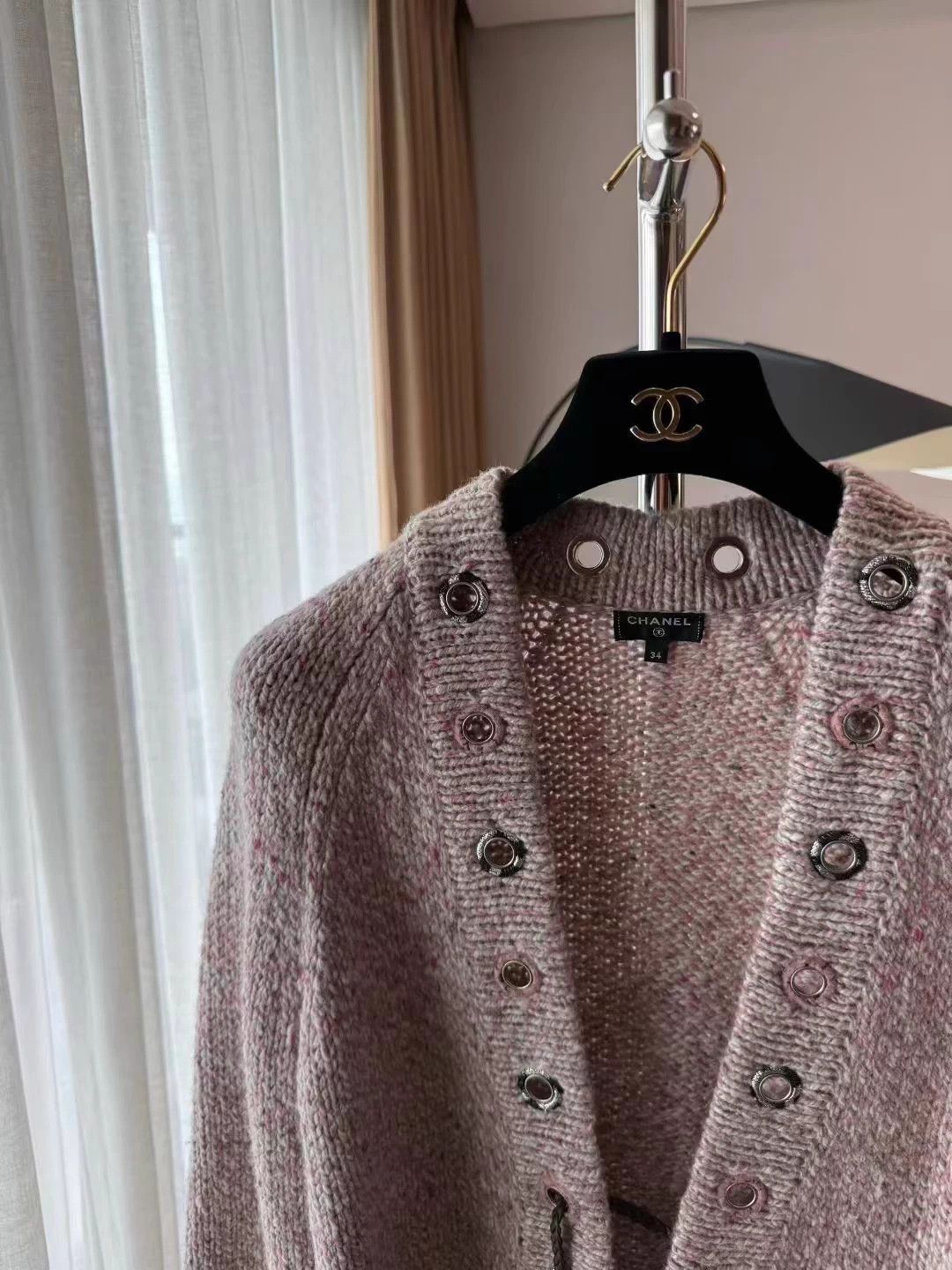 Chanel Chanel Cashmere Cardigan 34 Oversized Leather Drawstring Size XS / US 0-2 / IT 36-38 - 2 Thumbnail