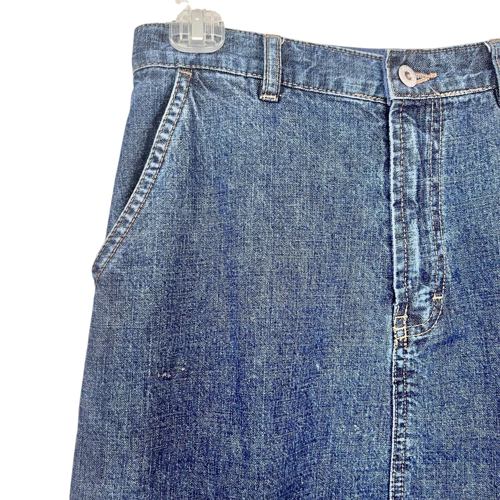 Tommy Hilfiger Tommy Hilfiger High Waist Blue Denim Jean Maxi Skirt Womens Size 28" / US 6 / IT 42 - 2 Thumbnail