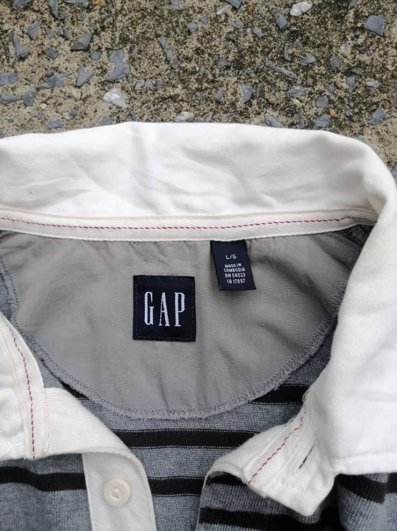 Gap Gap Stripe Polo Rugby Longsleeve Shirt Size US L / EU 52-54 / 3 - 5 Thumbnail
