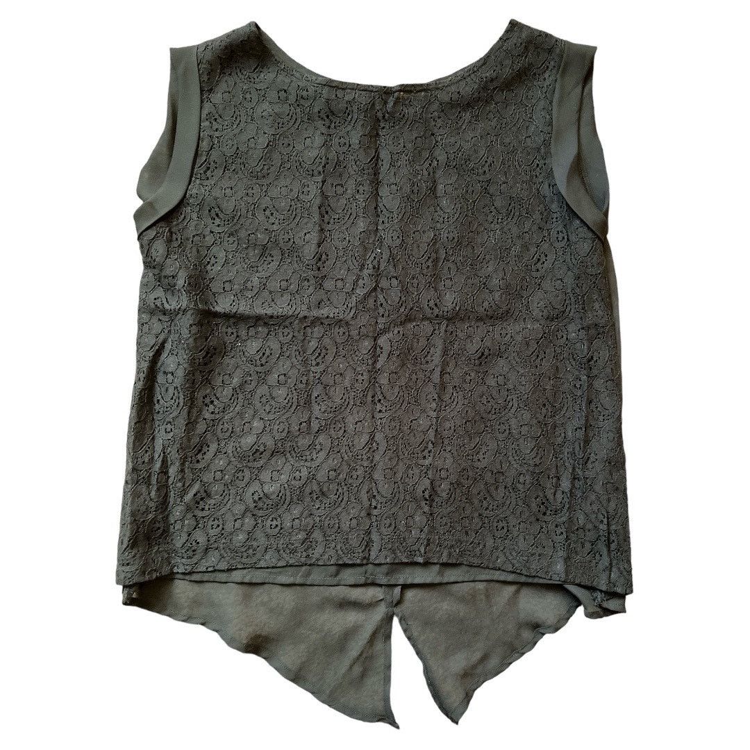 Other Ellen Tracy Black Lace Semi Sheer Sleeveless Top, L Size L / US 10 / IT 46 - 2 Thumbnail