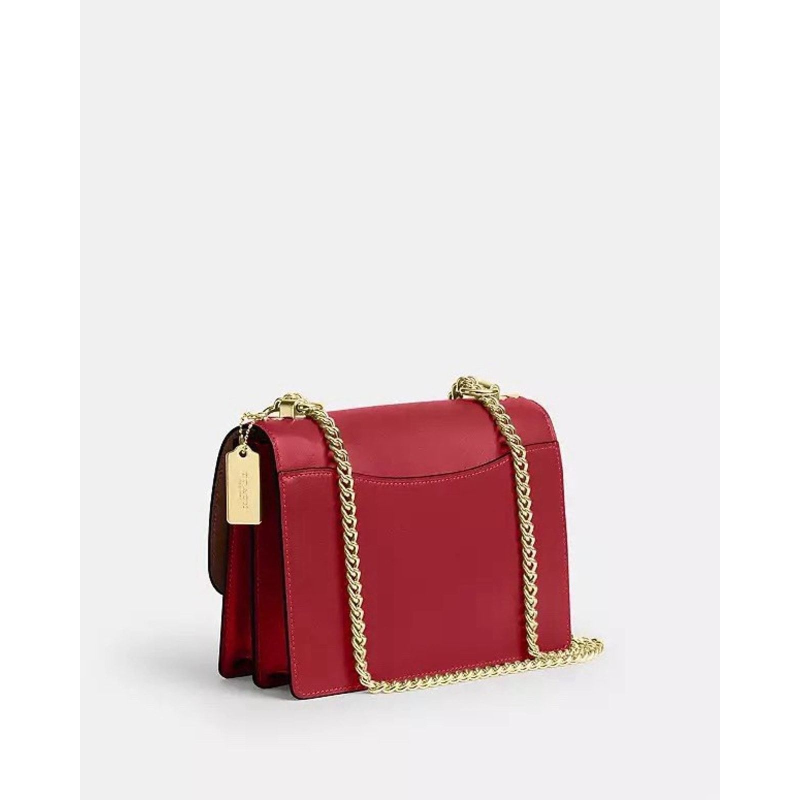 Coach NWT Coach Klare Crossbody Bag Leather CBI97 Gold/True Red Size ONE SIZE - 13 Thumbnail