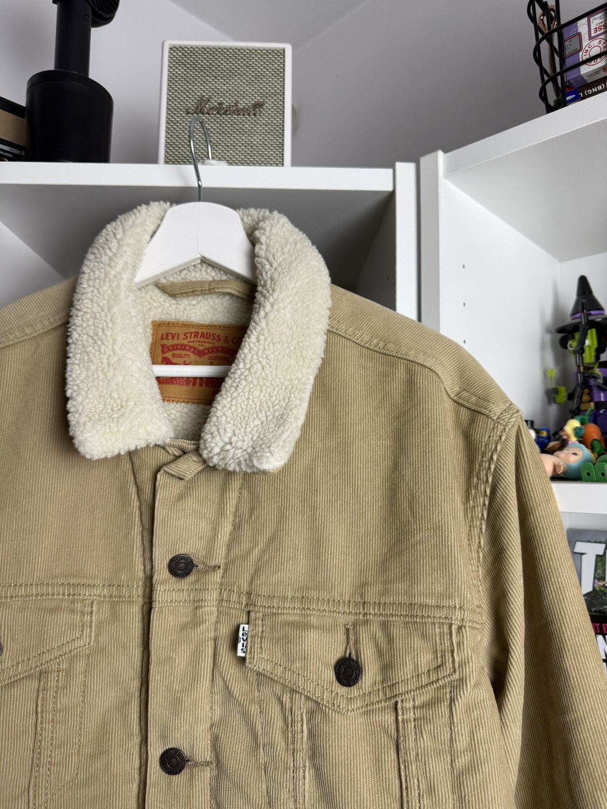Levi's × Levi's Vintage Clothing × Vintage Levi’s Corduroy trucker sherpa jacket XL western cowboy 90s Size US XL / EU 56 / 4 - 4 Thumbnail