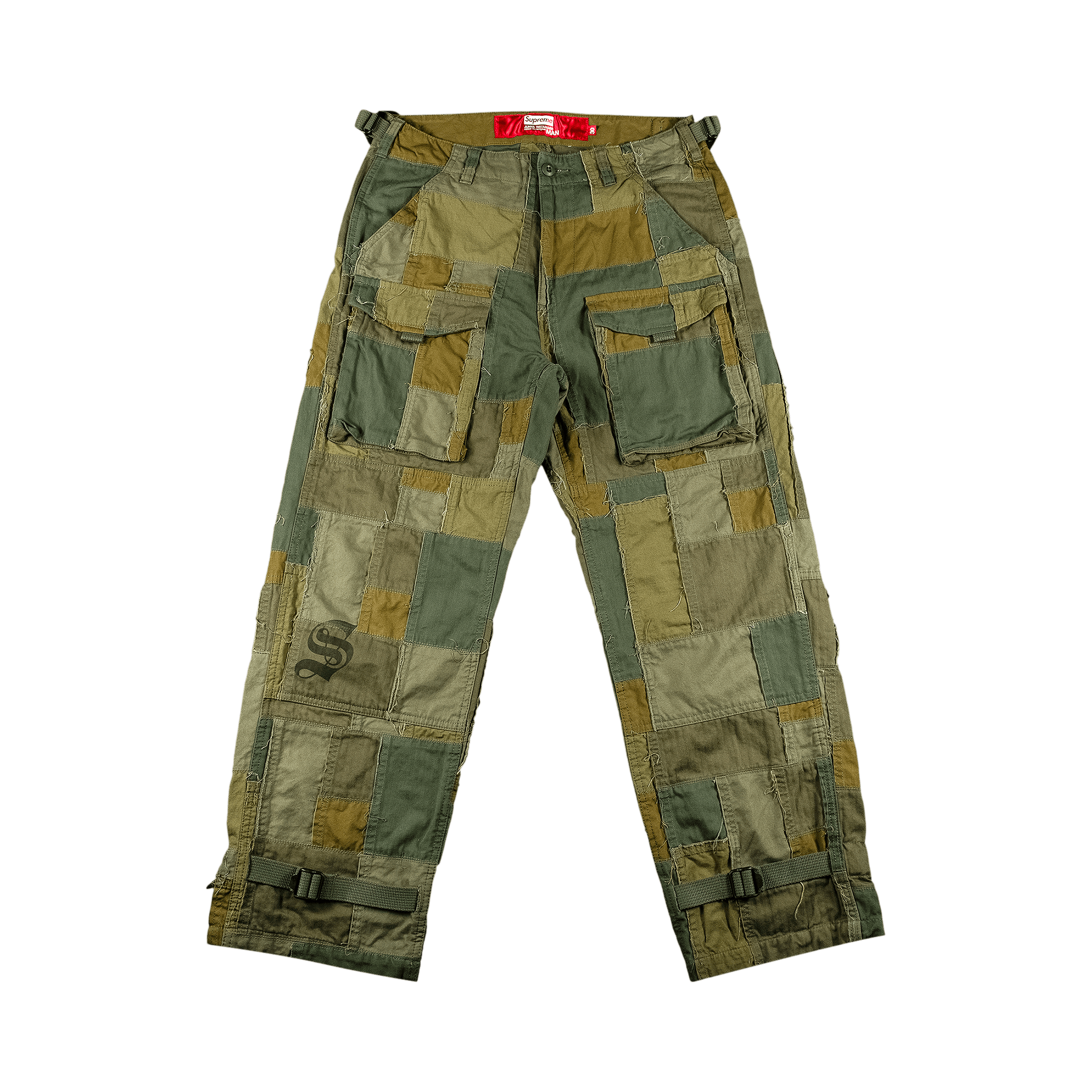 image of Supreme X Junya Watanabe X Comme Des Garçons Man Patchwork C in Green, Men's (Size 30)