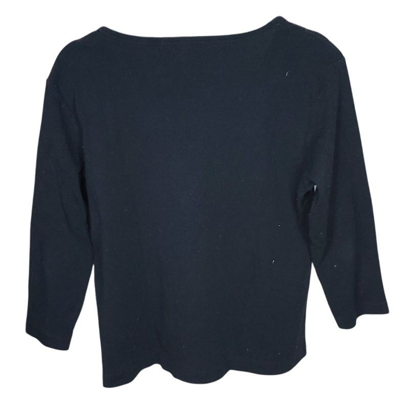 Chicos Chico's Black 3/4 Sleeve Knit Top Stretch Size 2 Size L / US 10 / IT 46 - 5 Thumbnail