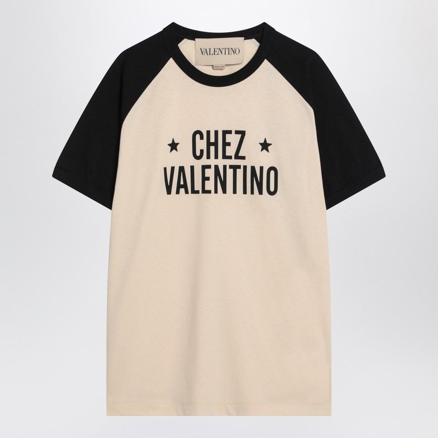 Valentino o1d2blof1025 T-Shirt With Chez Valentino Print in Multicolor Size US S / EU 44-46 / 1 - 1 Thumbnail