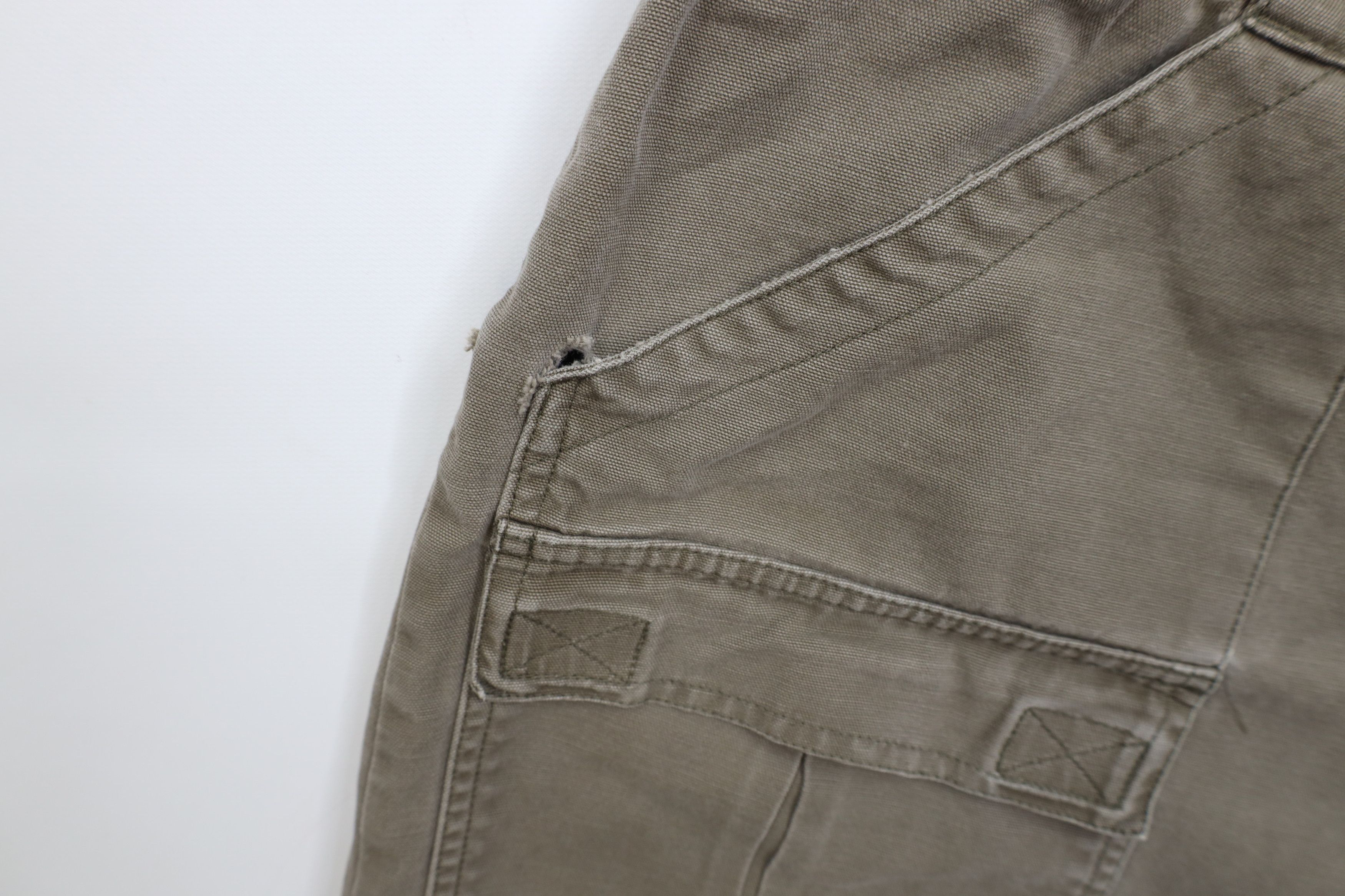 Cabelas × Vintage Vintage 90s Cabelas Canvas Above Knee Cargo Shorts Brown Size US 40 / EU 56 - 6 Thumbnail