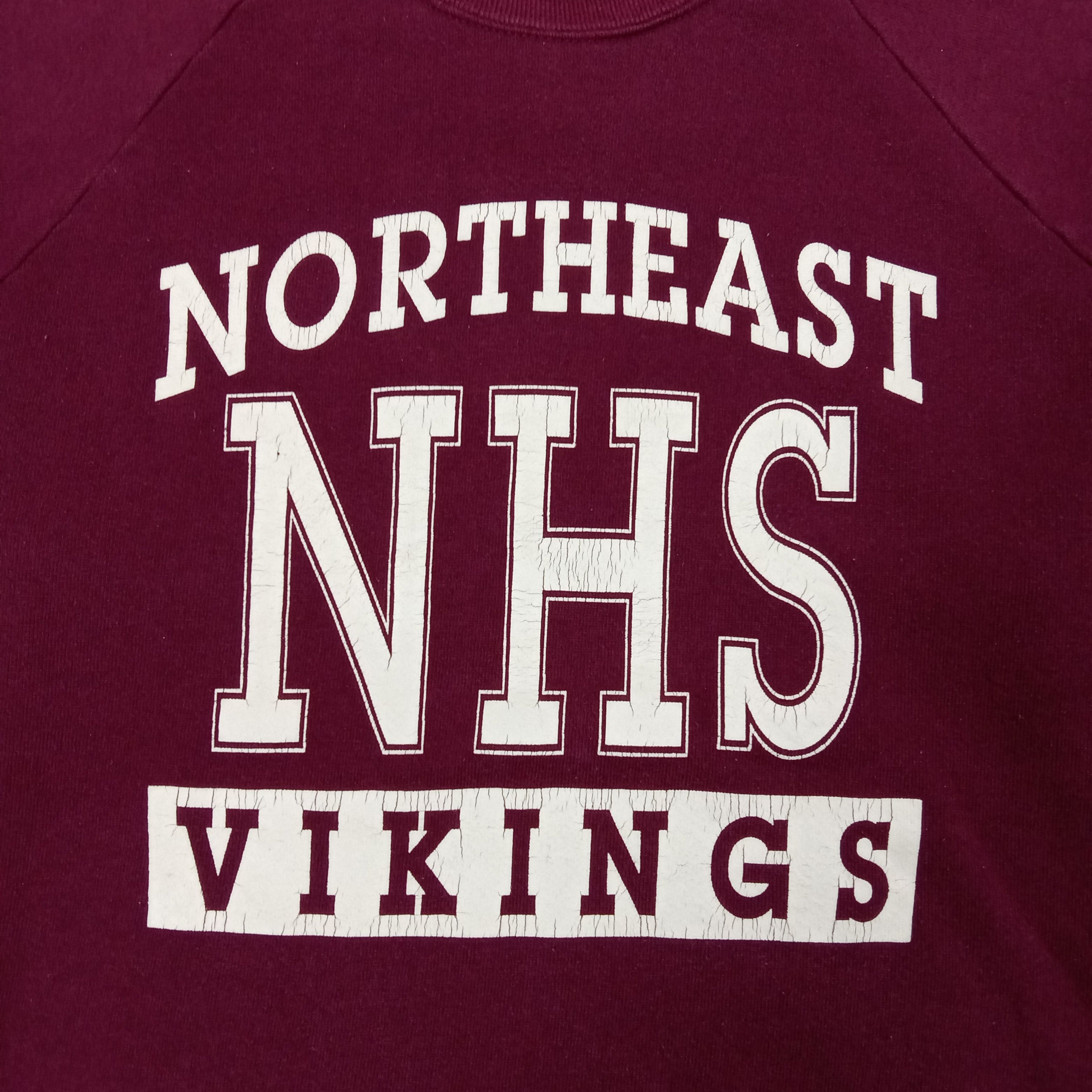 Vintage Northeast NHS Vikings Sports Team Sweatshirt C268N19 Size US M / EU 48-50 / 2 - 2 Thumbnail