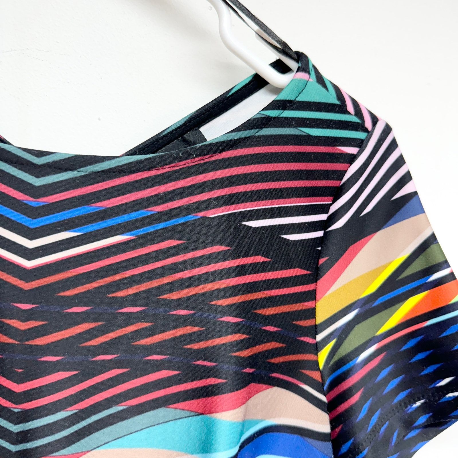 Other Maia Womens Multicolor Zip Up Mini Short Sleeve Dress Size 4 Size S / US 4 / IT 40 - 2 Thumbnail