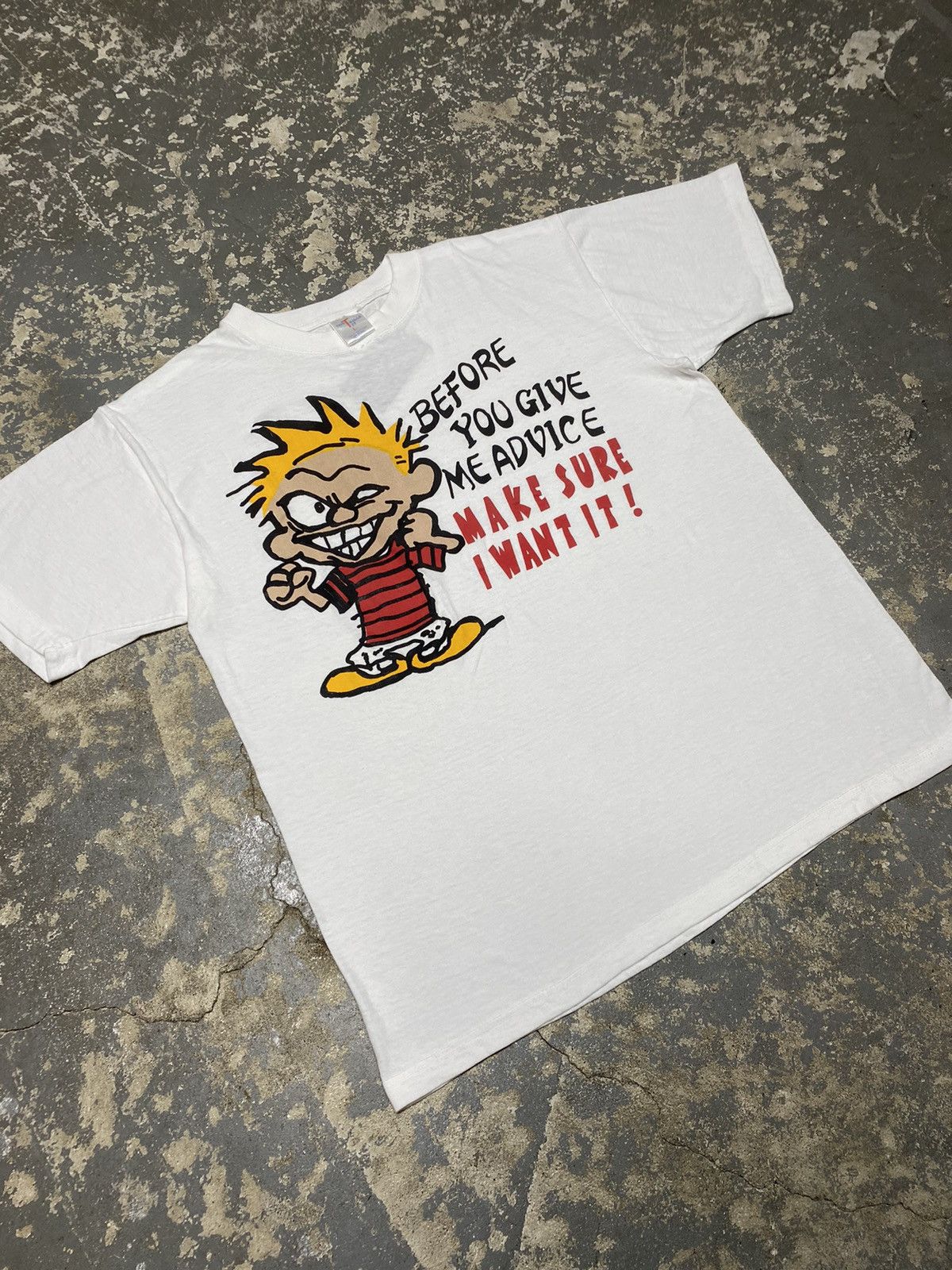Japanese Brand × Vintage Vintage Calvin And Hobbes Advise Make Sure Want It 90s Tshir Size US L / EU 52-54 / 3 - 8 Thumbnail