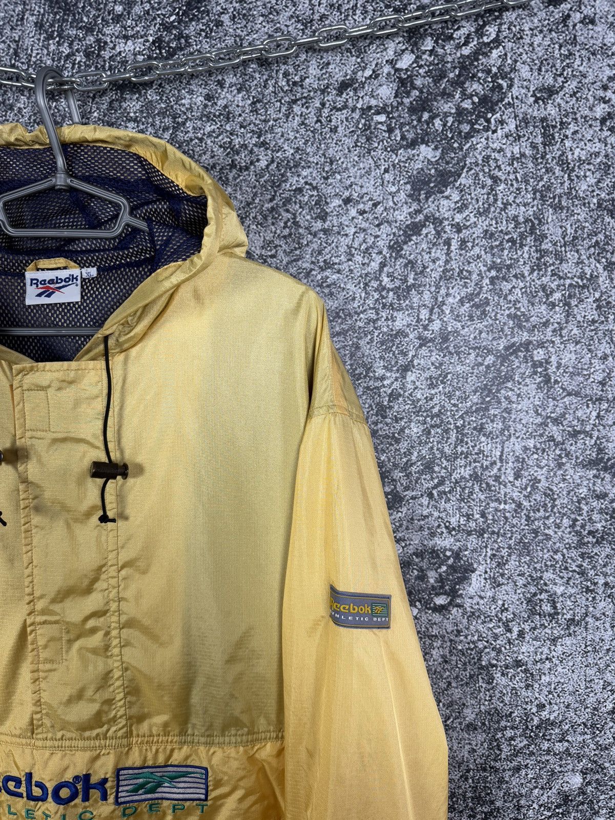Reebok Reebok Athletic Dept Anorak Nylon Gold Jacket Vintage XL Size US XL / EU 56 / 4 - 2 Thumbnail
