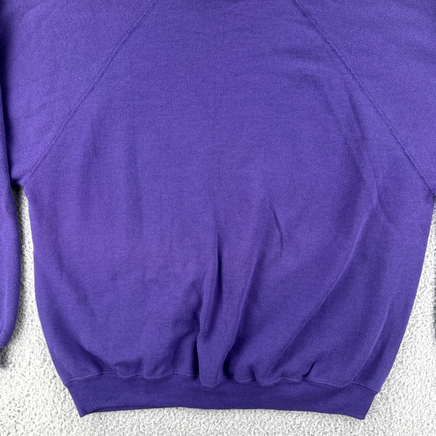 Tultex VINTAGE Tultex Sweatshirt Raglan Purple 90s Mens L Solid Crewneck Hoodie/Top Size US L / EU 52-54 / 3 - 4 Thumbnail