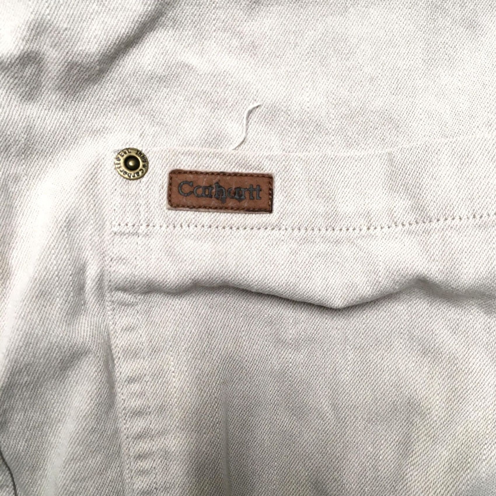 Carhartt Carhartt Shirt Mens M Beige Solid Long Sleeve Button-Up Workwear Canvas Size US M / EU 48-50 / 2 - 4 Thumbnail