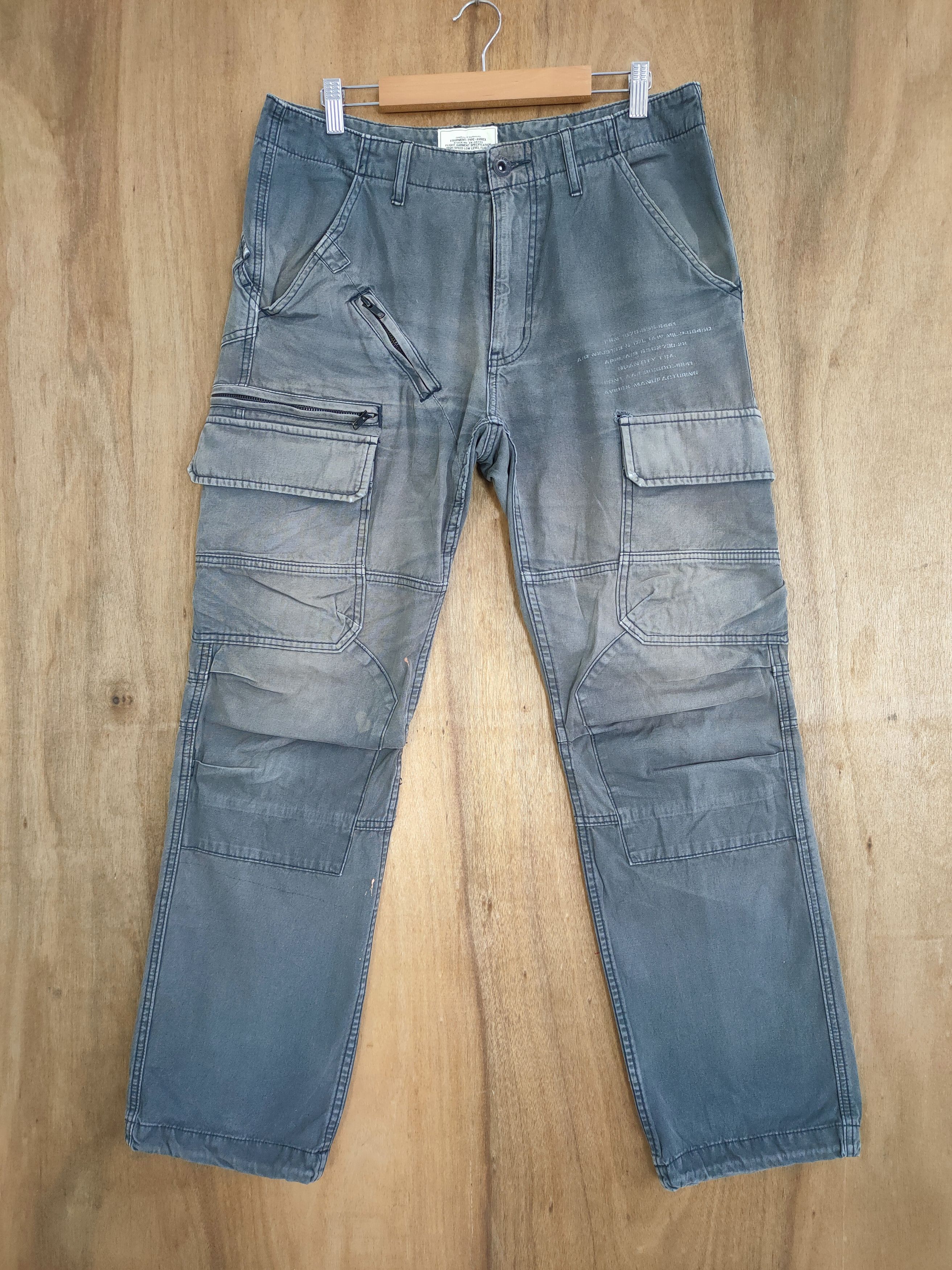 image of Avirex Multipocket Cargo Pants in Faded Green, Men's (Size 33)