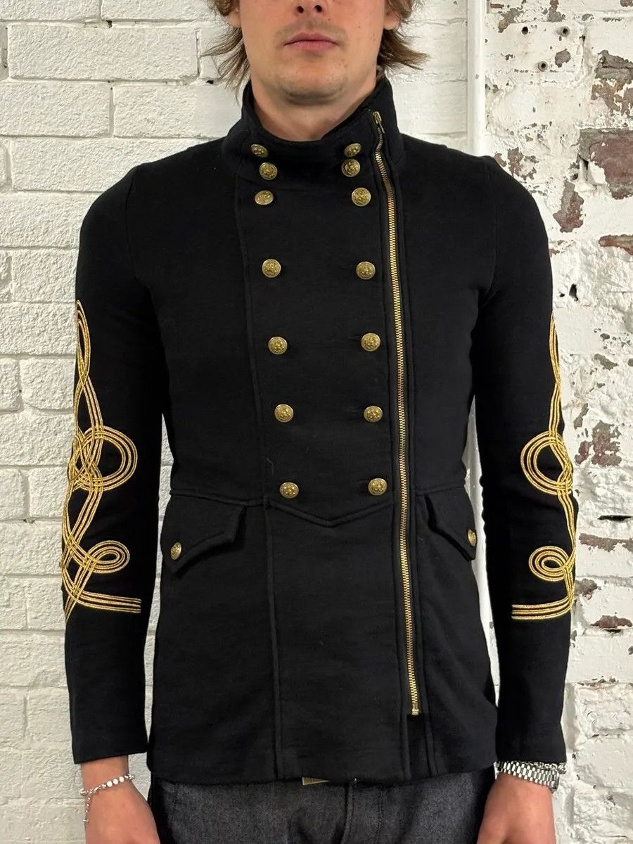 Polo Ralph Lauren 2010s Ralph Lauren Asymmetrical Zip Buttoned Officer Black Jacket Size US S / EU 44-46 / 1 - 2 Thumbnail